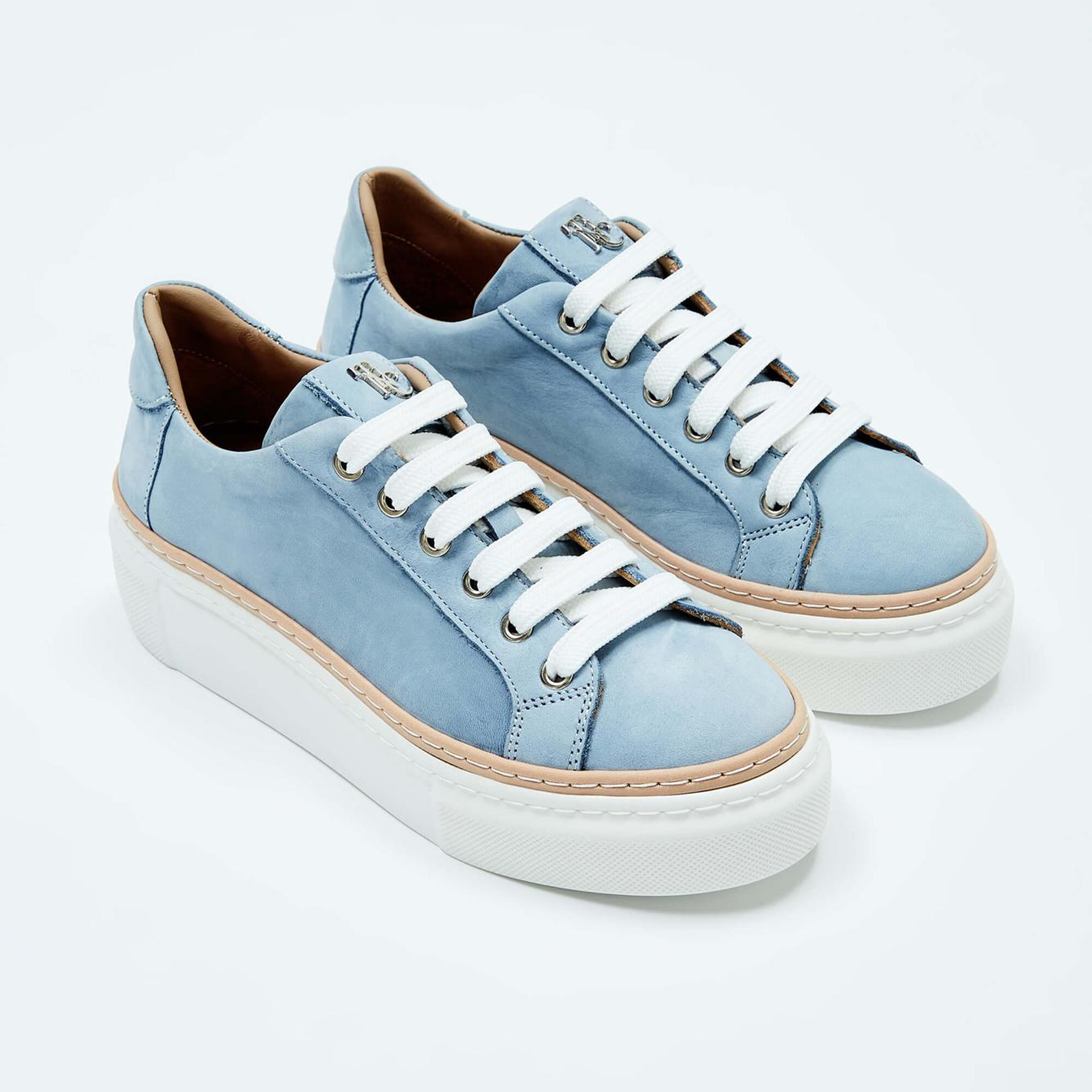 Tamer Tanca Kadın Hakiki Deri Açık Mavi Nubuk Sneakers & Spor Ayakkabı