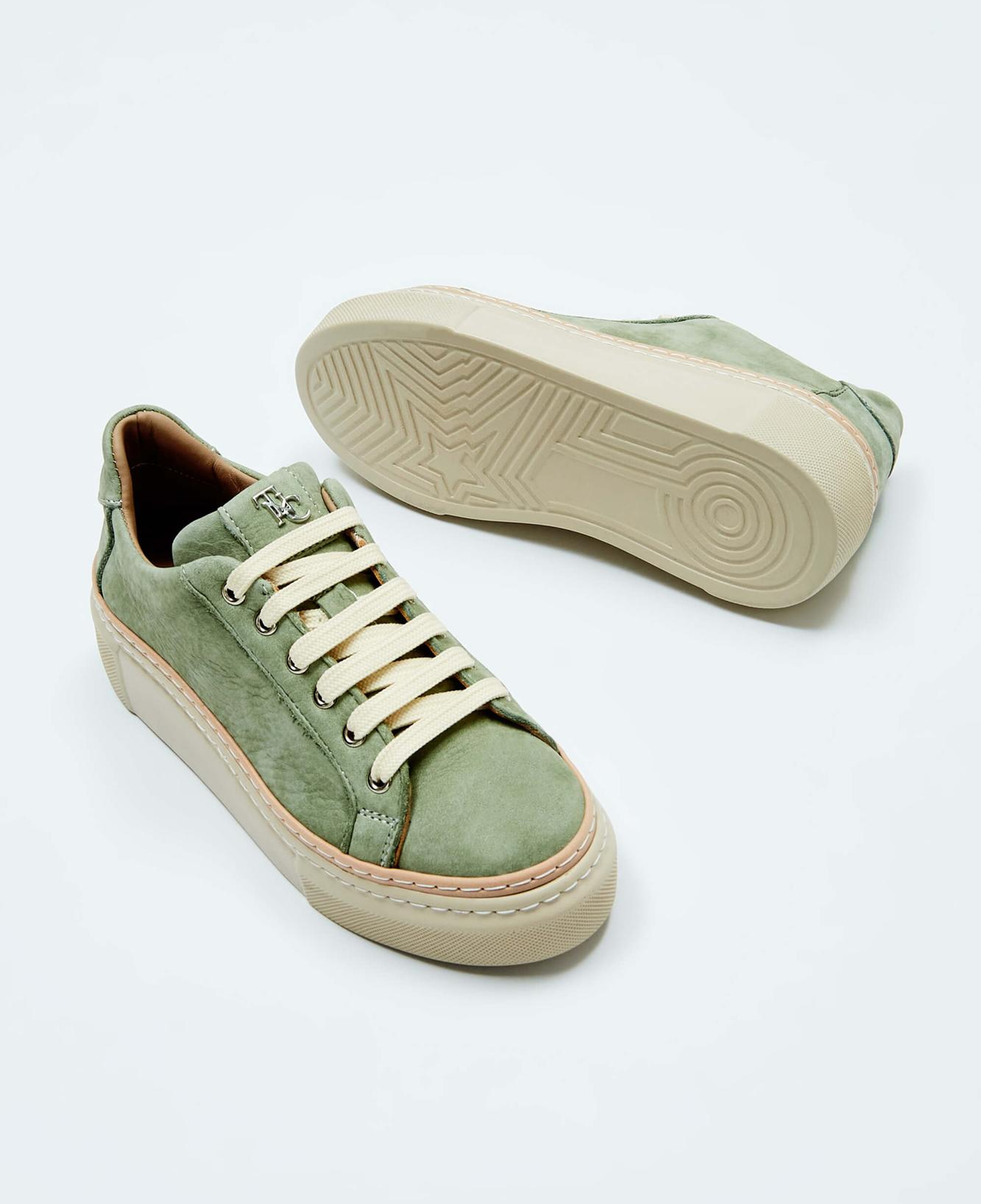 Tamer Tanca Kadın Hakiki Deri Açık Yeşil Nubuk Sneakers & Spor Ayakkabı