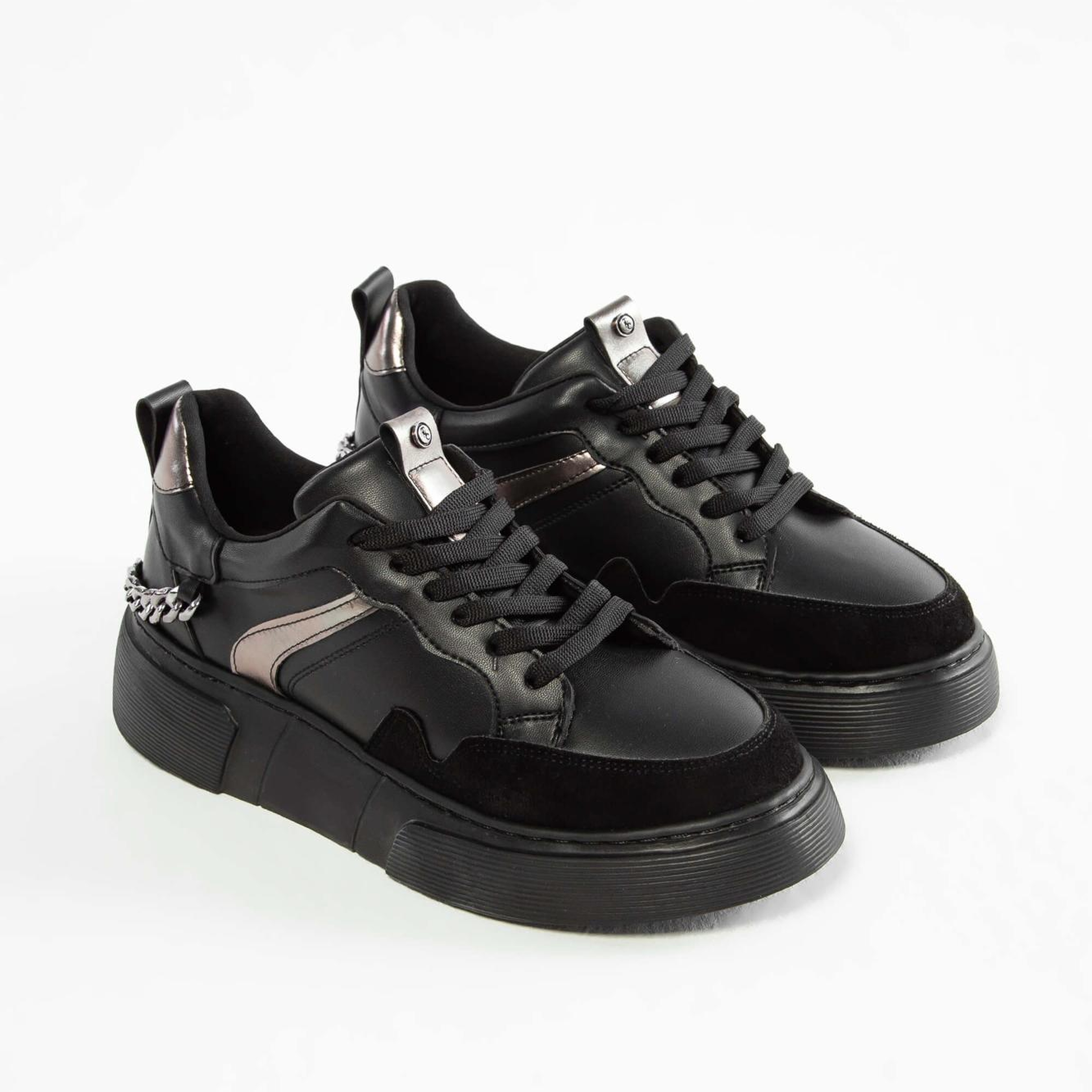 Tamer Tanca Kadın Vegan Siyah Sneakers & Spor Ayakkabı