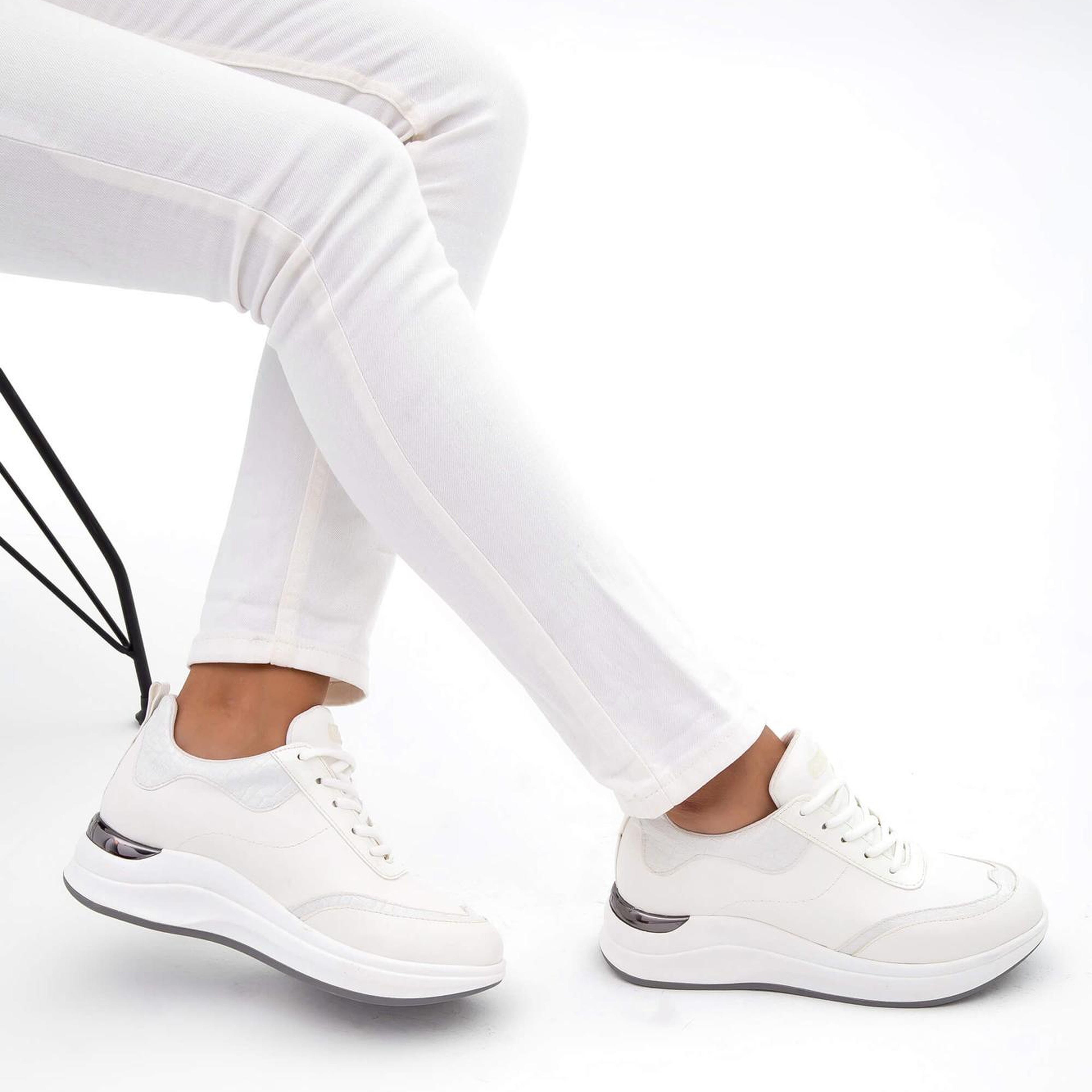 Tamer Tanca Kadın Vegan Beyaz Sneakers & Spor Ayakkabı