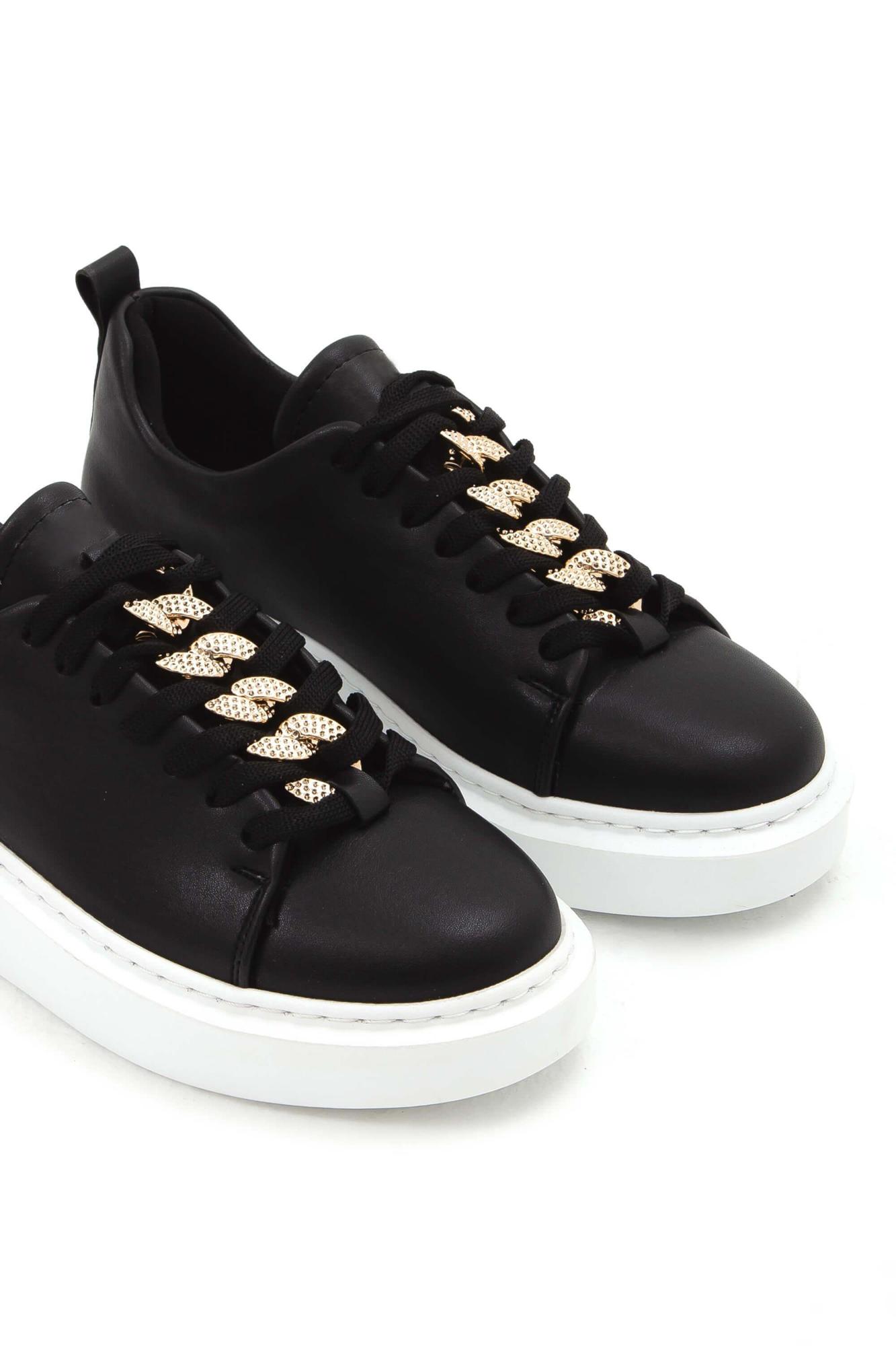 Tamer Tanca Kadın Vegan Siyah Sneakers & Spor Ayakkabı