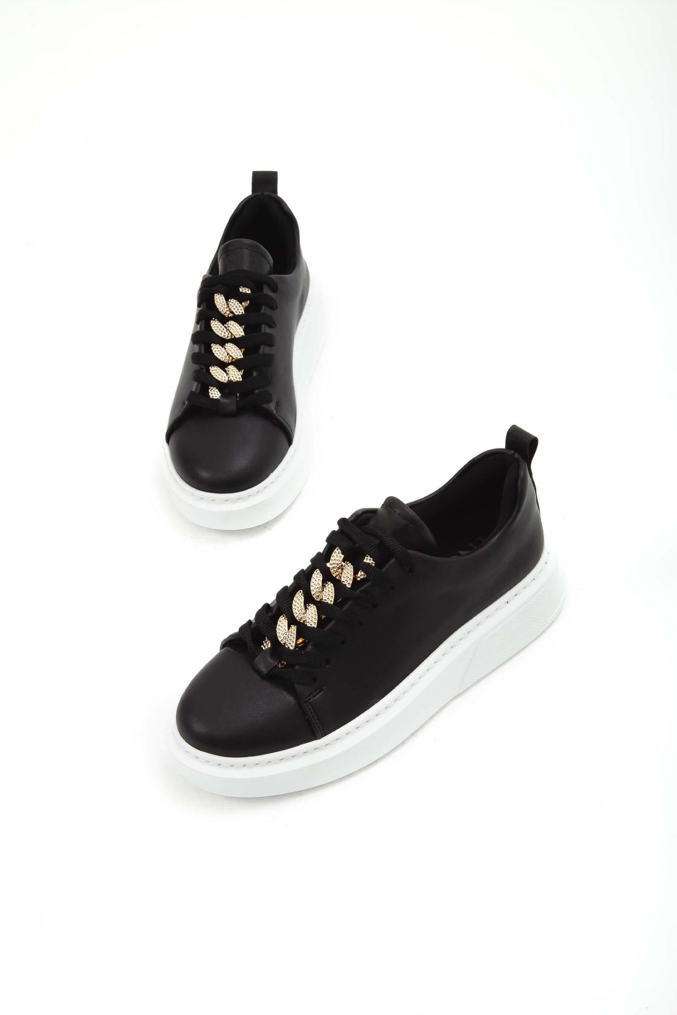 Tamer Tanca Kadın Vegan Siyah Sneakers & Spor Ayakkabı