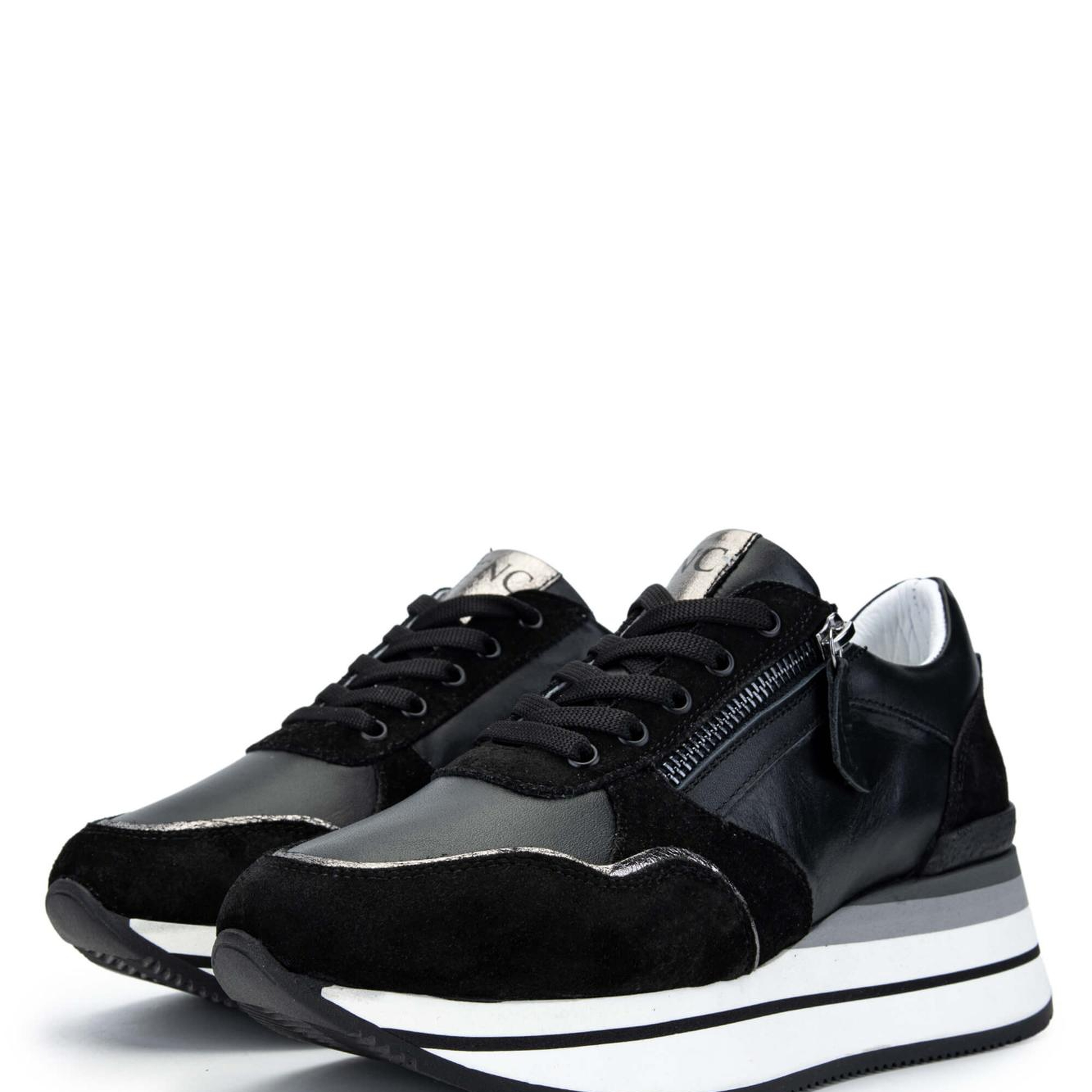 Tamer Tanca Kadın Hakiki Deri Siyah Sneakers & Spor Ayakkabı