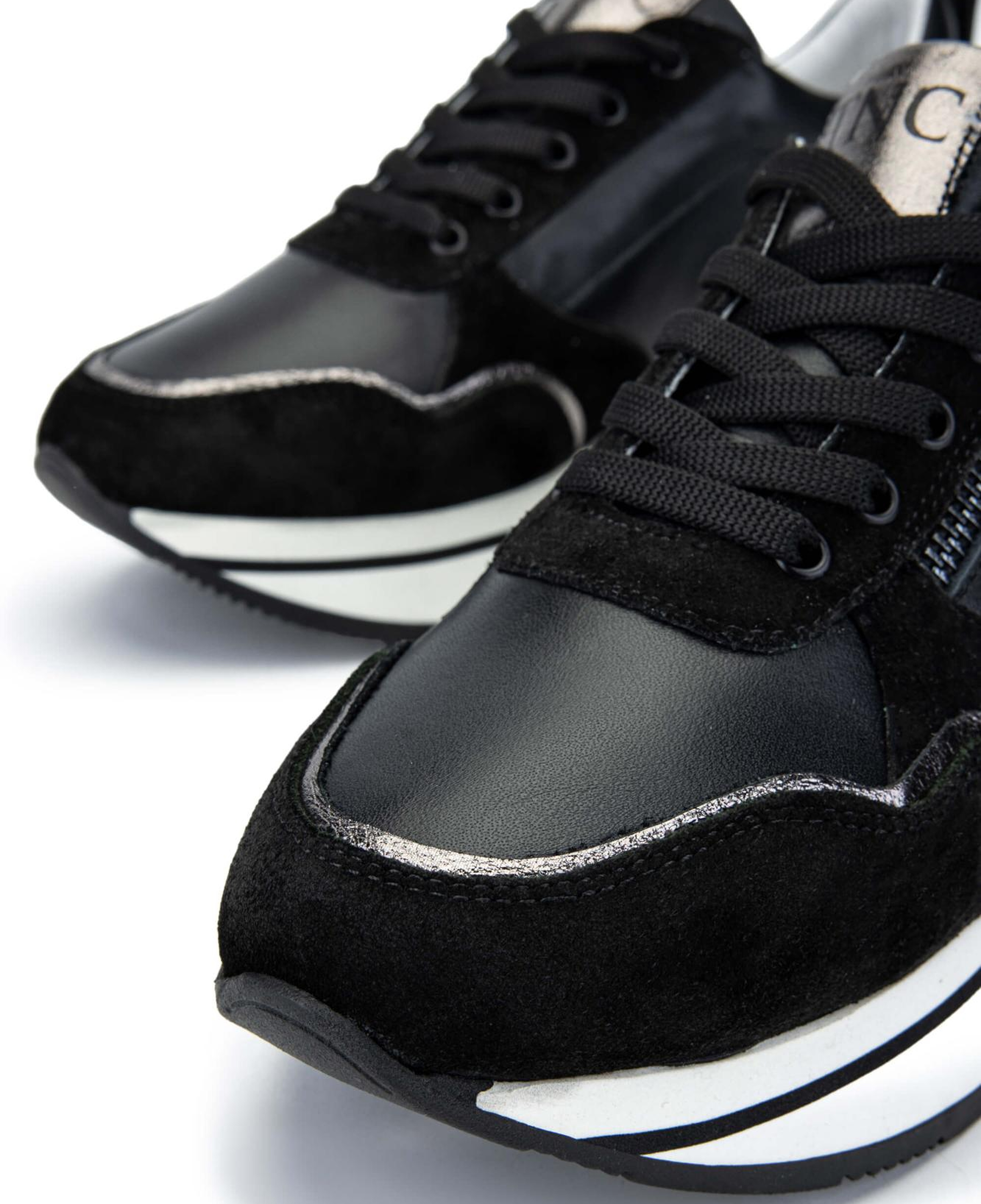 Tamer Tanca Kadın Hakiki Deri Siyah Sneakers & Spor Ayakkabı