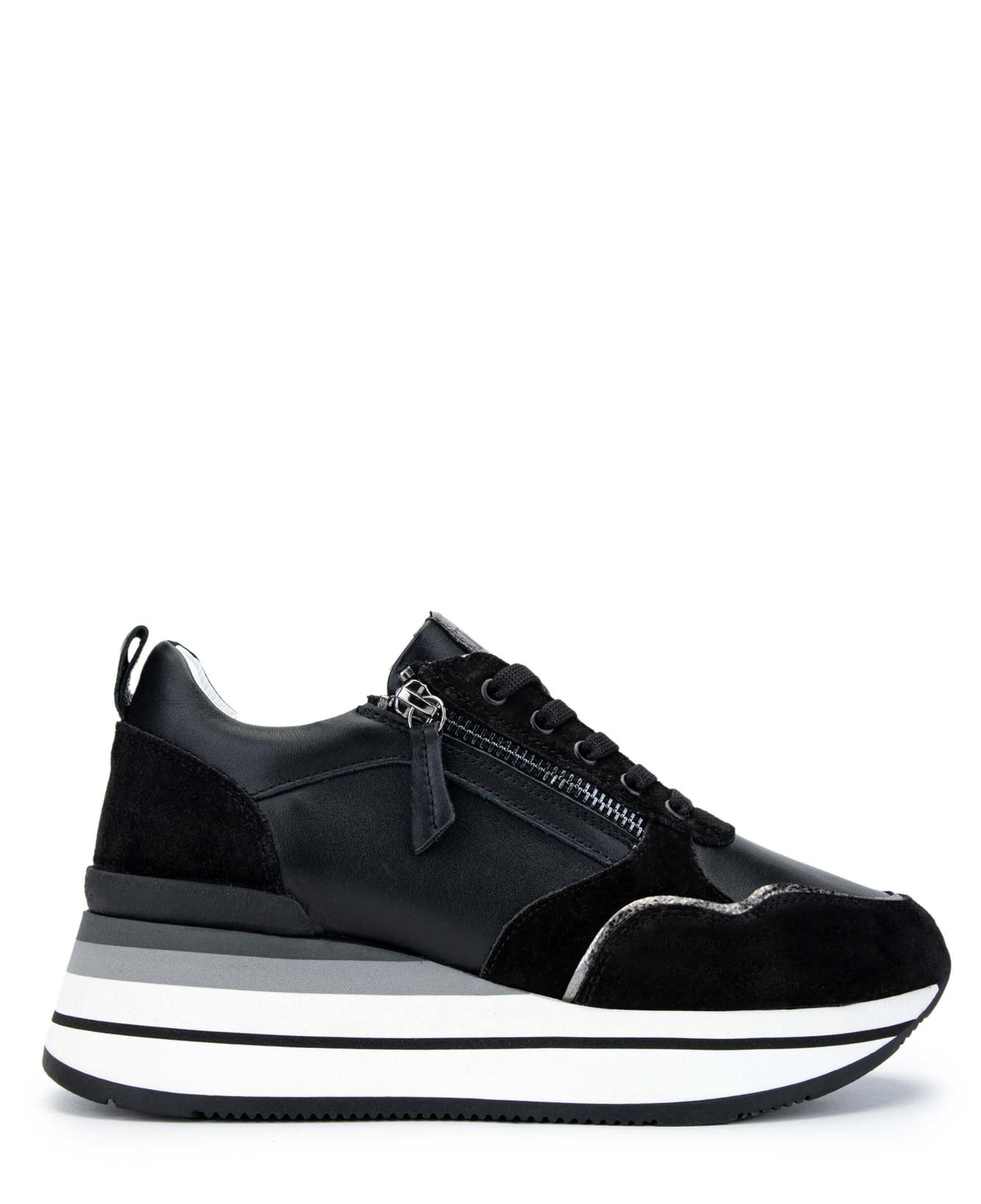 Tamer Tanca Kadın Hakiki Deri Siyah Sneakers & Spor Ayakkabı
