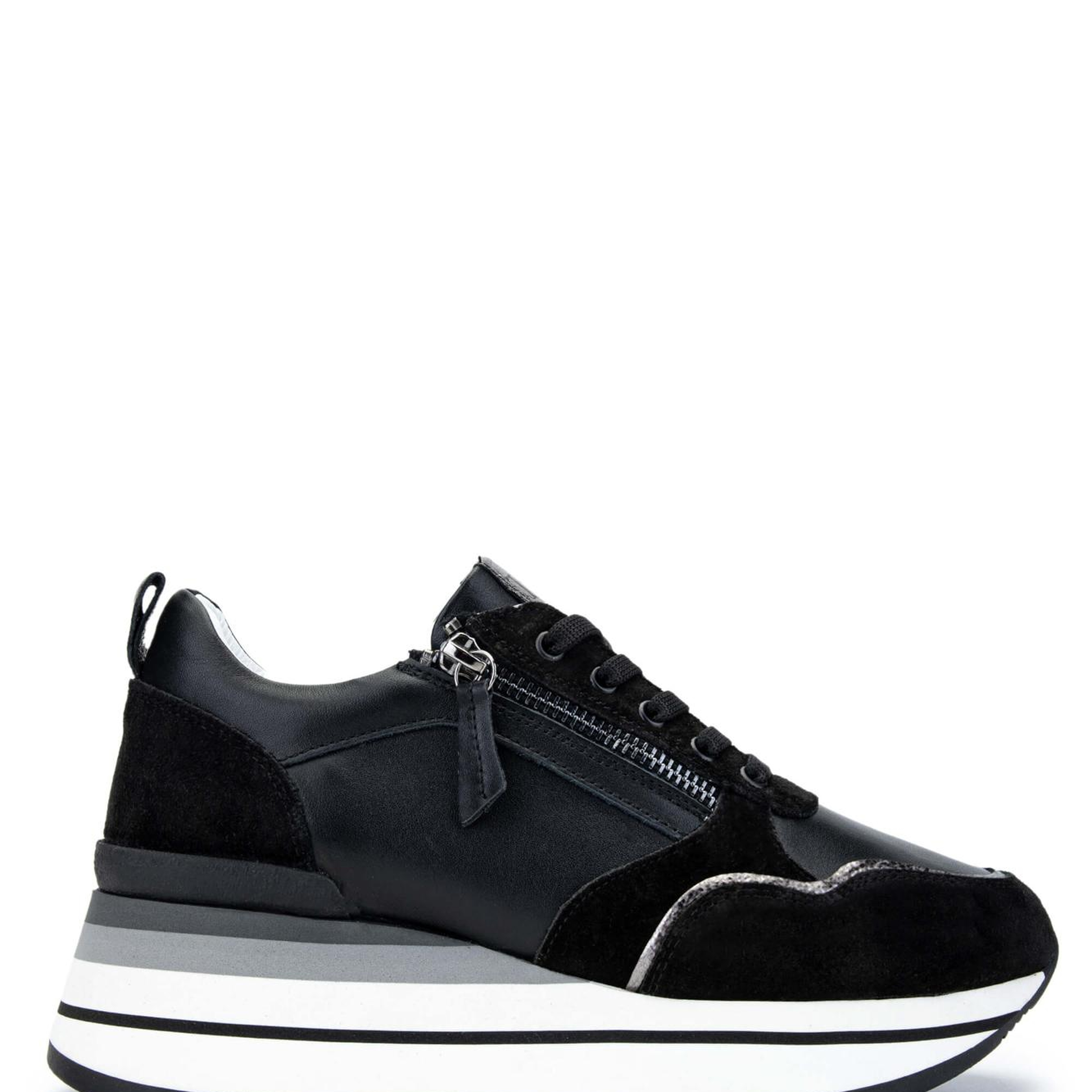 Tamer Tanca Kadın Hakiki Deri Siyah Sneakers & Spor Ayakkabı