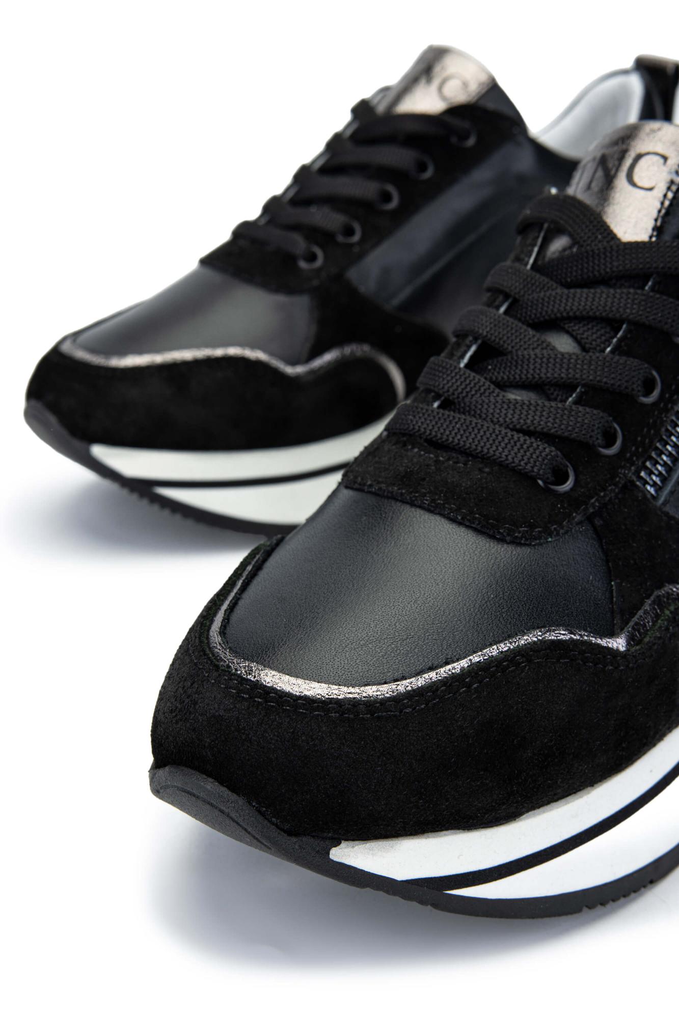 Tamer Tanca Kadın Hakiki Deri Siyah Sneakers & Spor Ayakkabı