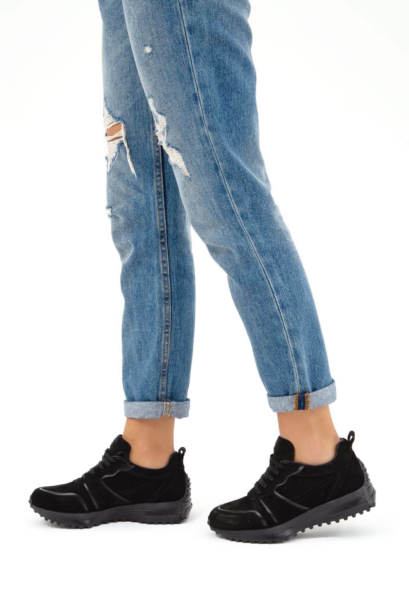 Tamer Tanca Kadın Hakiki Deri Siyah Sneakers & Spor Ayakkabı