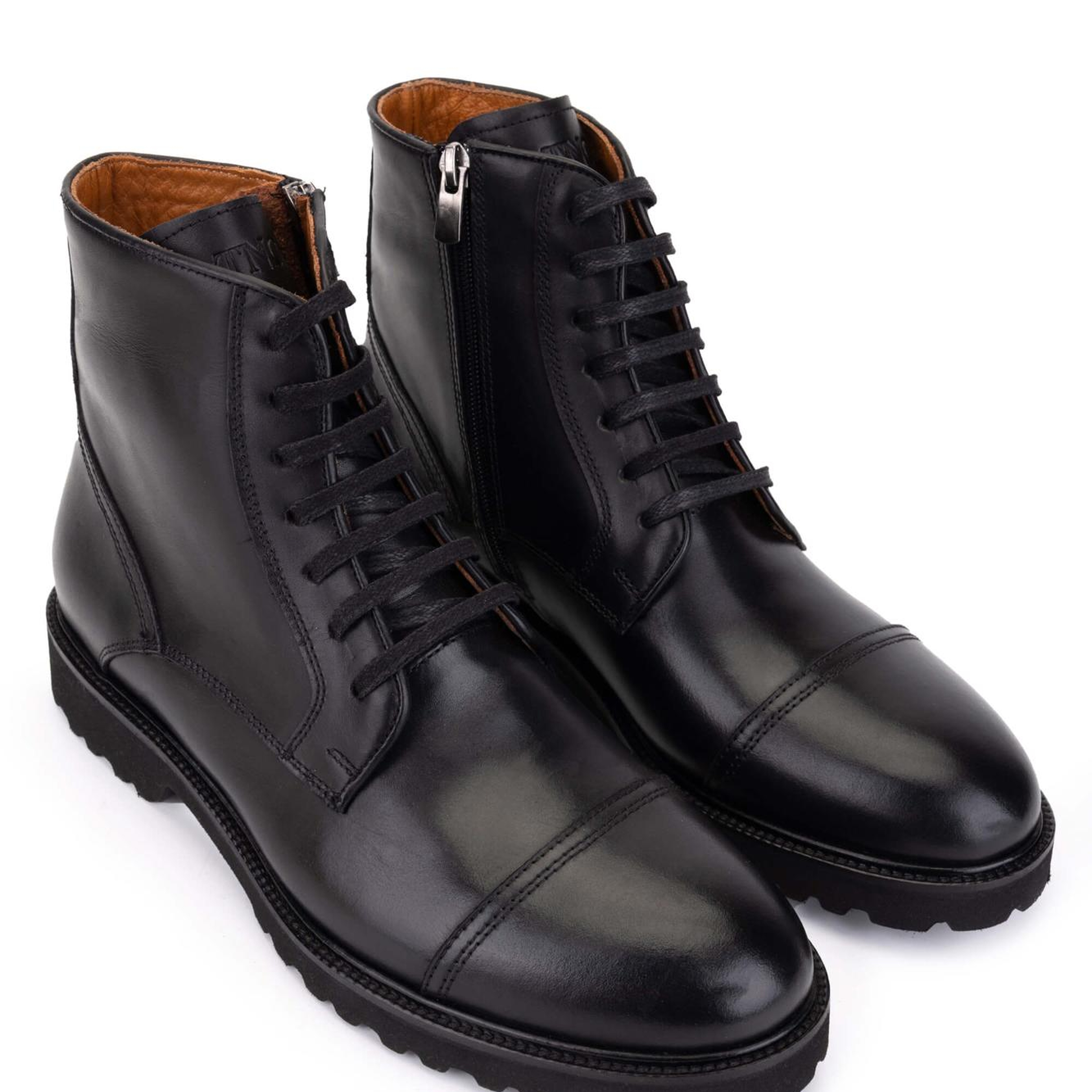 Tamer Tanca Erkek Hakiki Deri Siyah Casual Bot