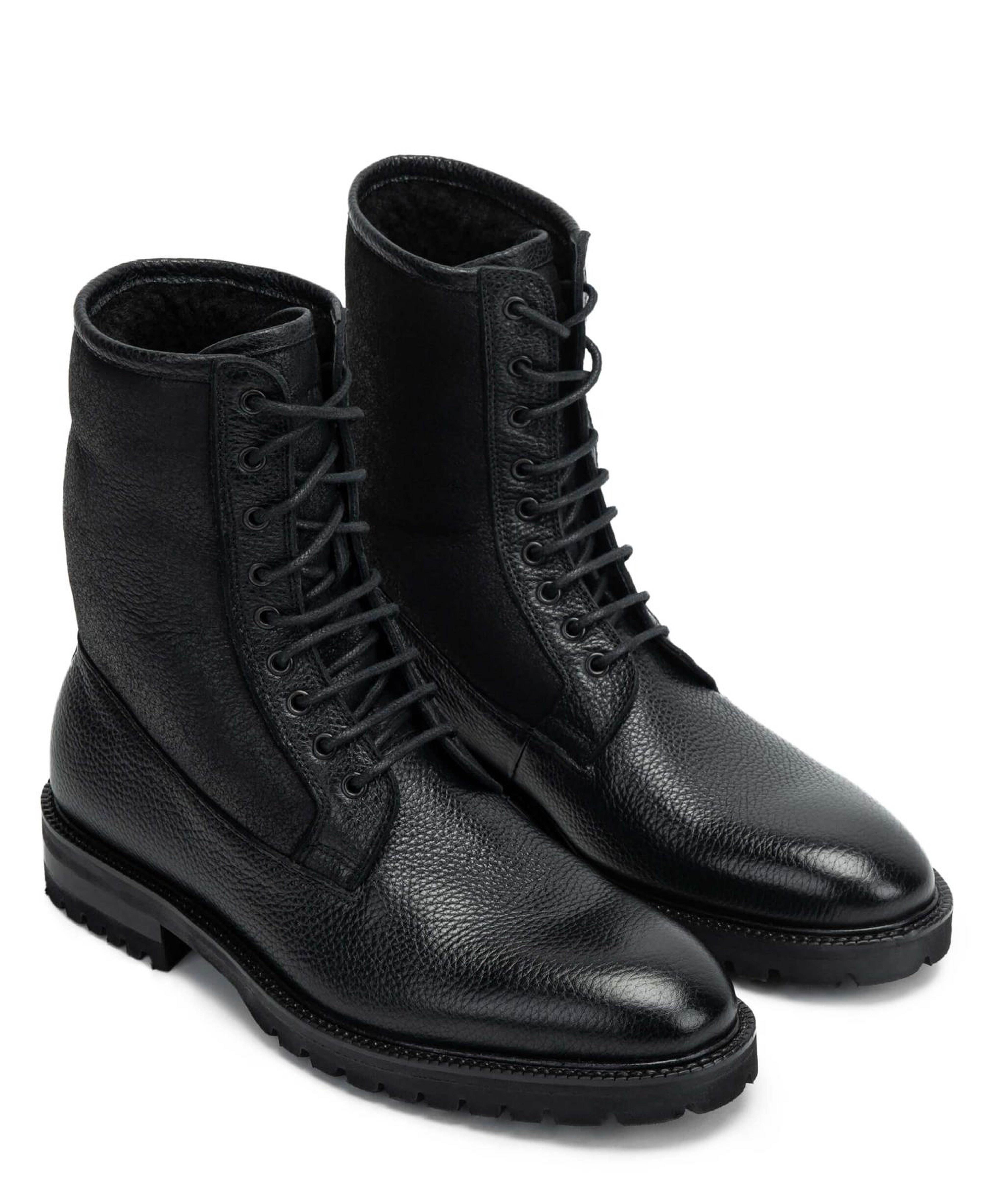 Tamer Tanca Erkek Hakiki Deri Siyah POSTAL Bot