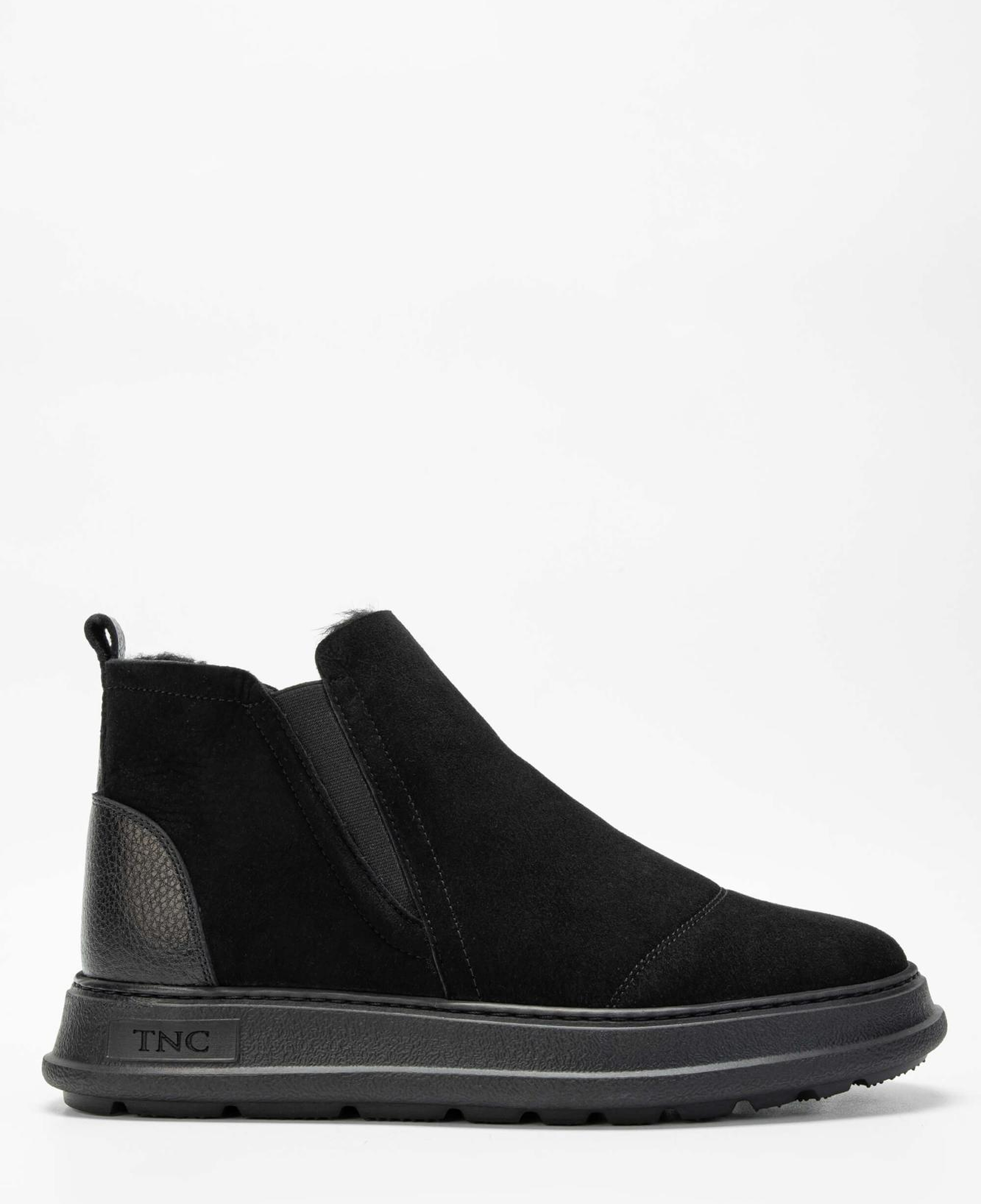 Tamer Tanca Erkek Hakiki Deri Siyah Süet Casual Bot