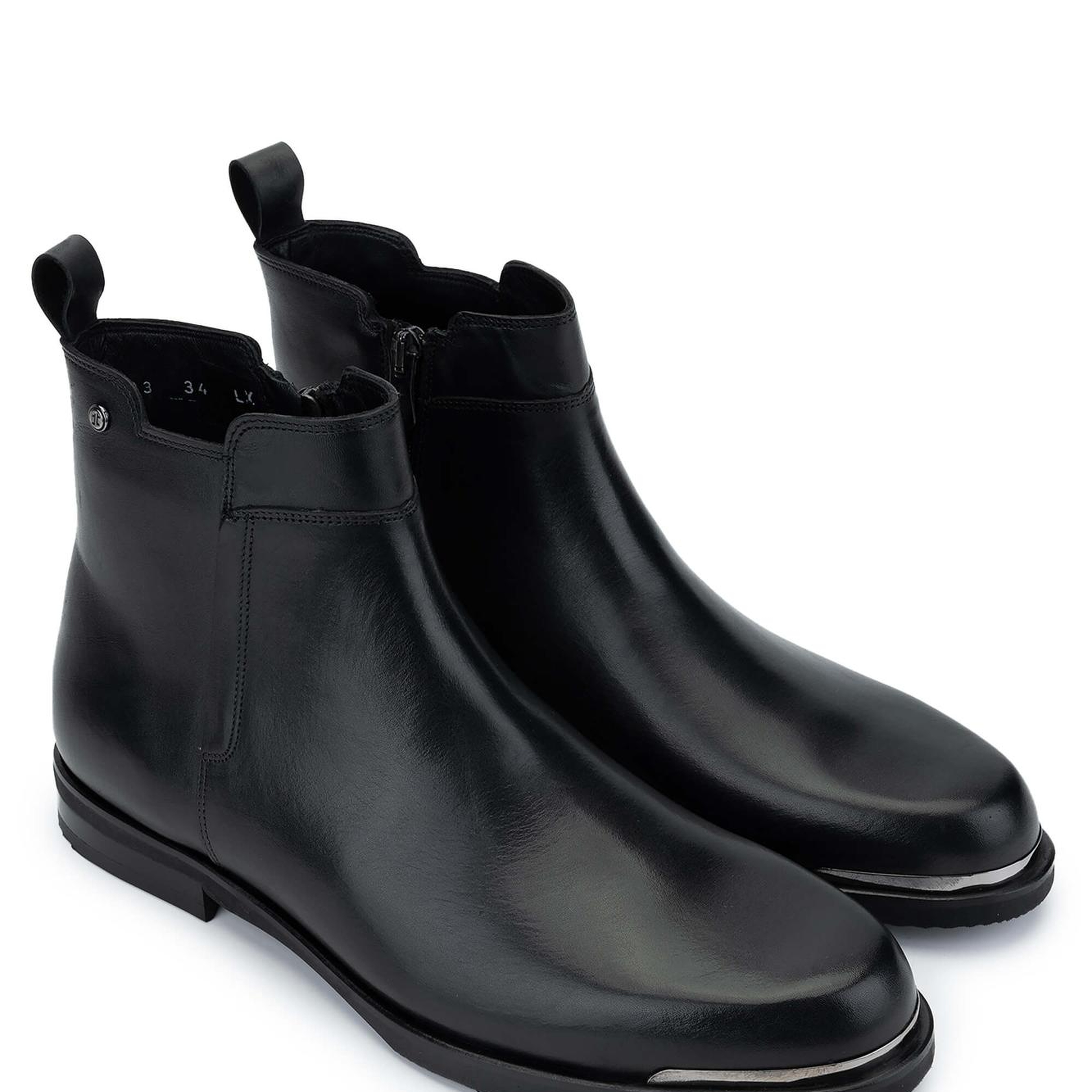 Tamer Tanca Erkek Hakiki Deri Siyah Casual Bot