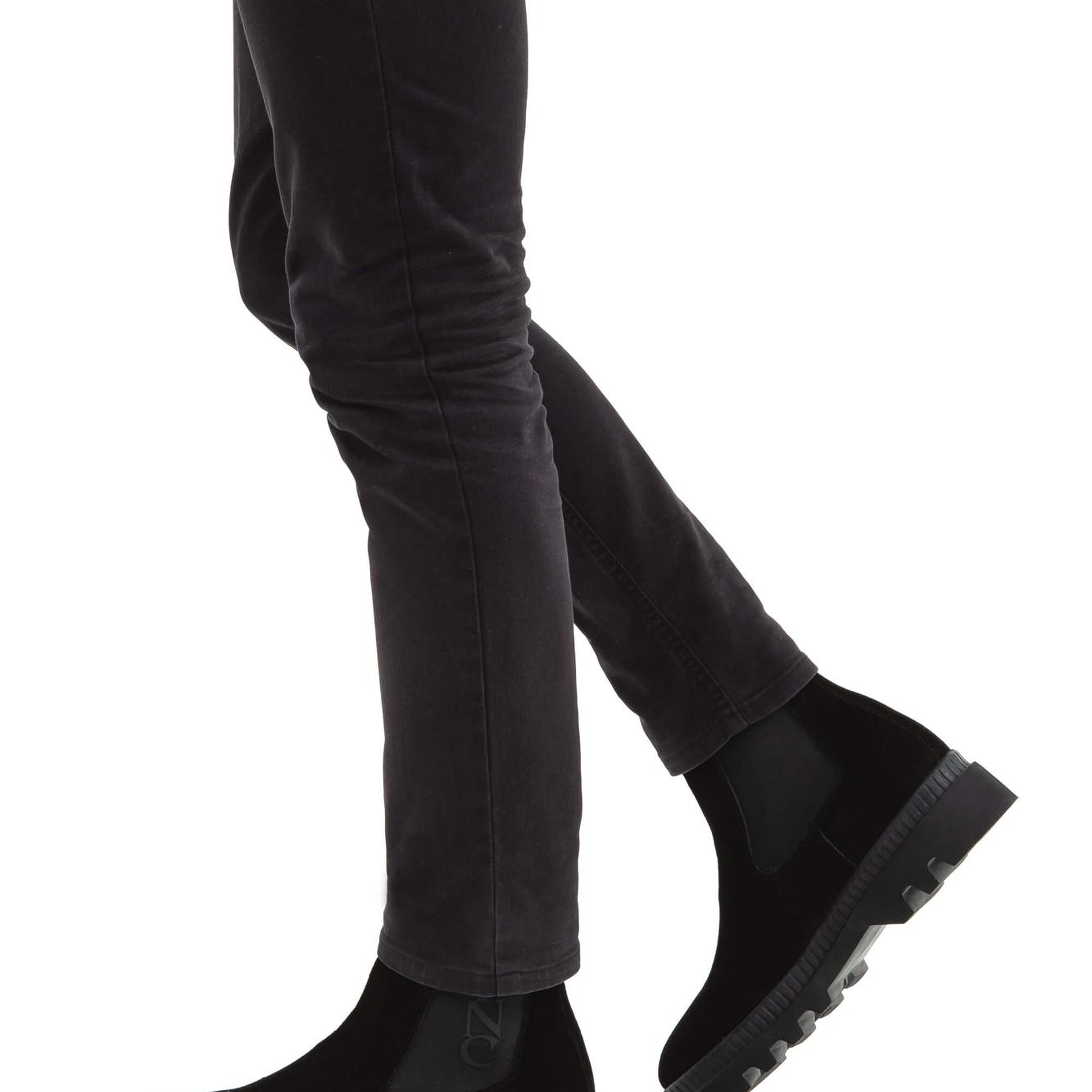 Tamer Tanca Erkek Hakiki Deri Siyah Süet Casual Bot