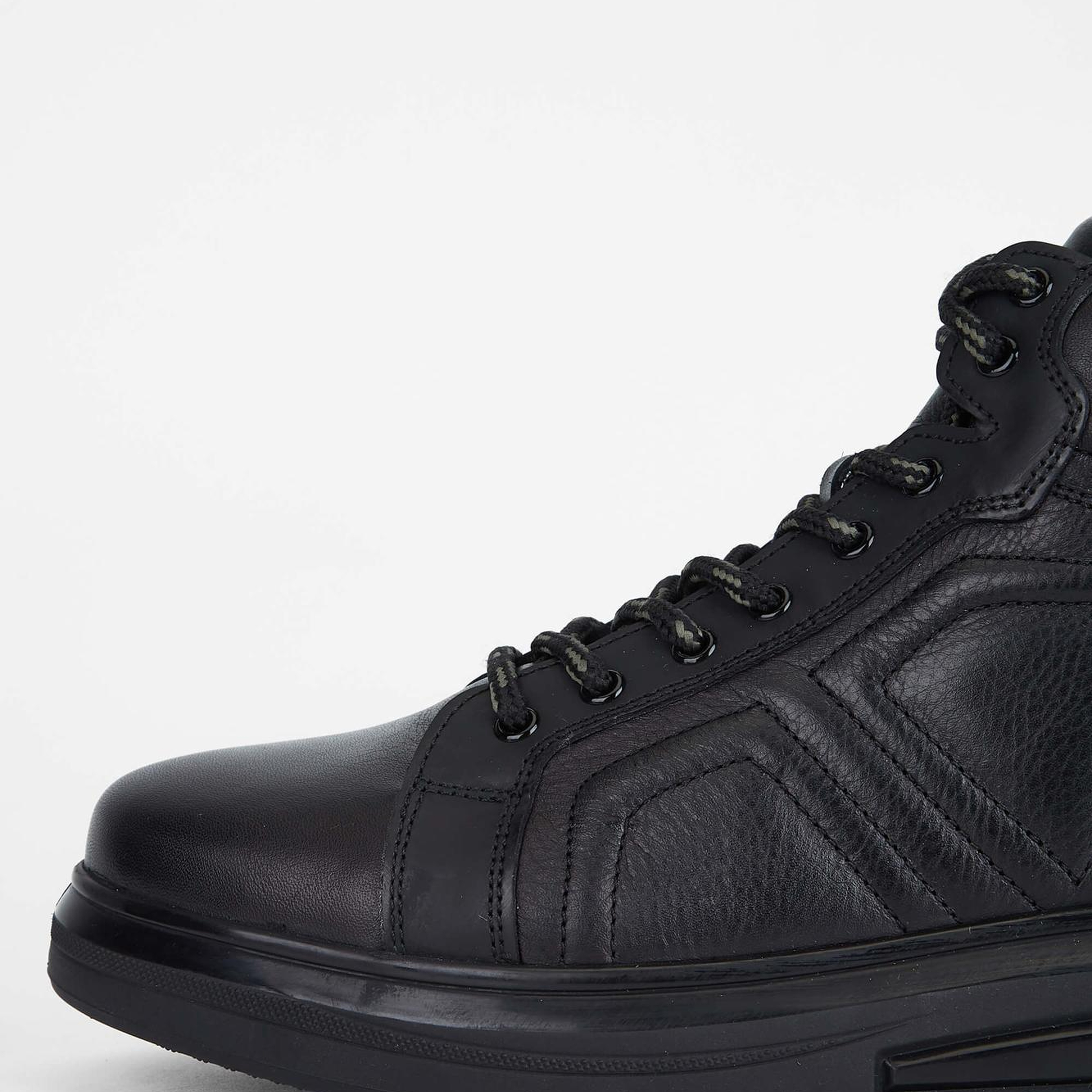 Tamer Tanca Erkek Hakiki Deri Siyah Casual Bot