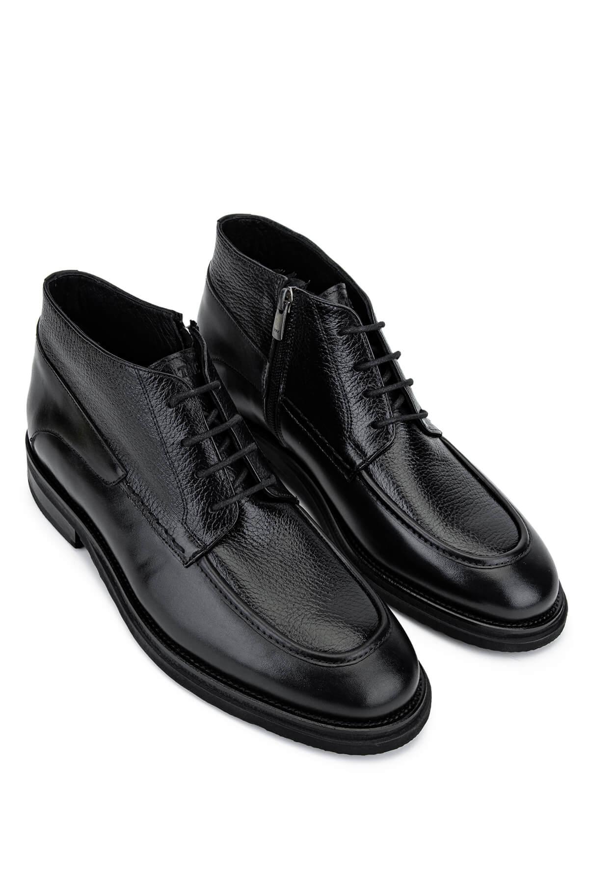 Tamer Tanca Erkek Hakiki Deri Siyah Klasik Bot