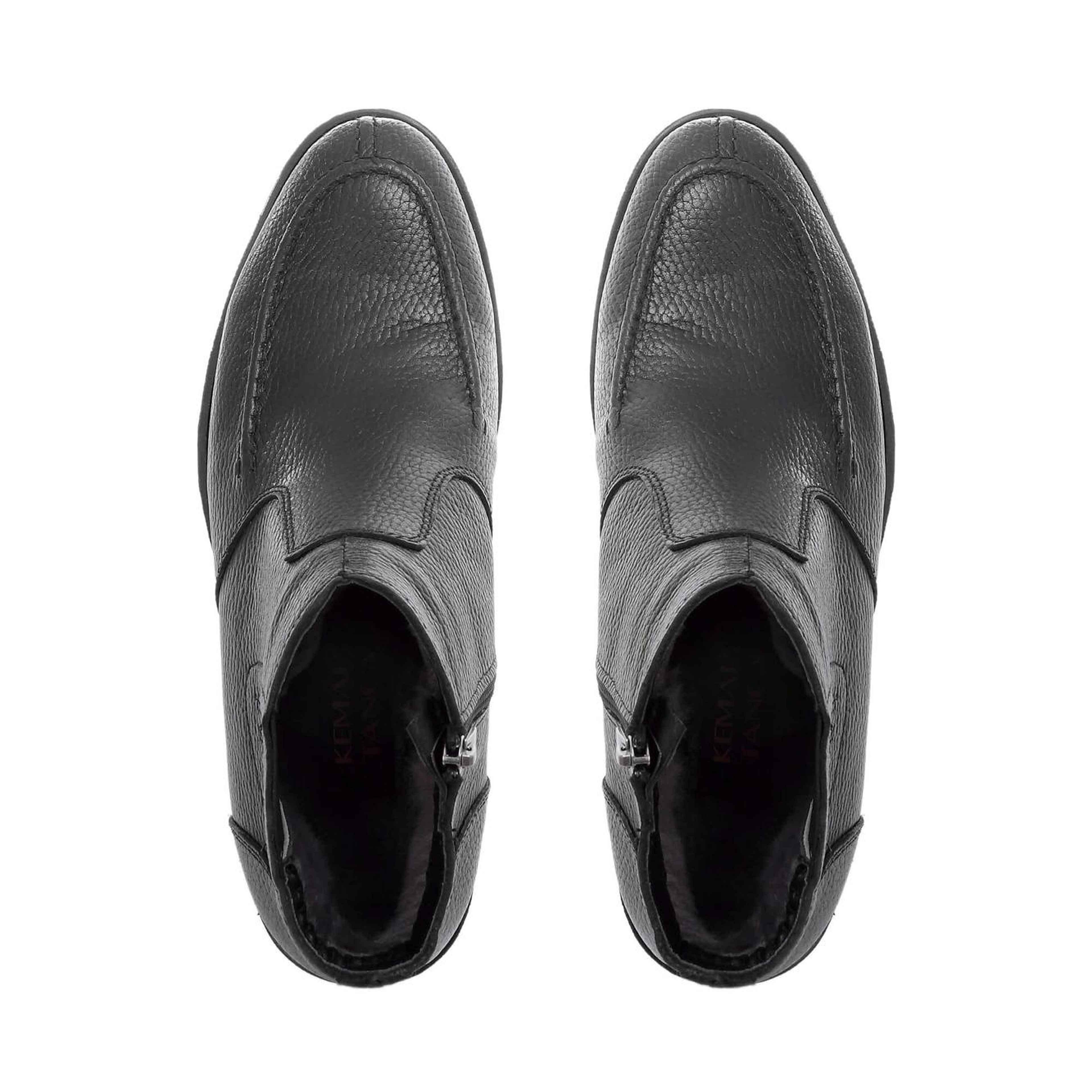 Tamer Tanca Erkek Hakiki Deri Siyah Floter Klasik Bot