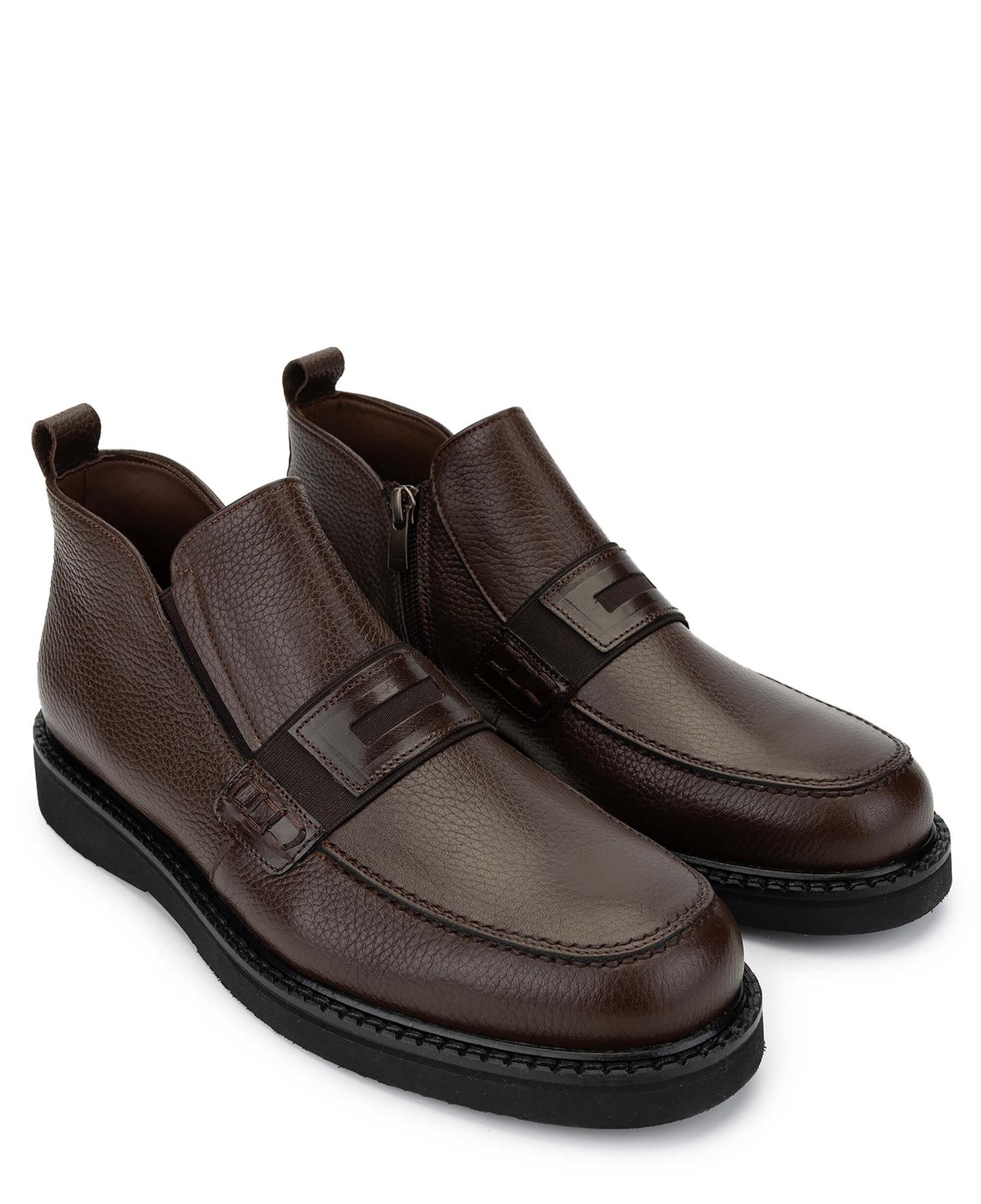 Tamer Tanca Erkek Hakiki Deri Kahverengi Klasik Bot