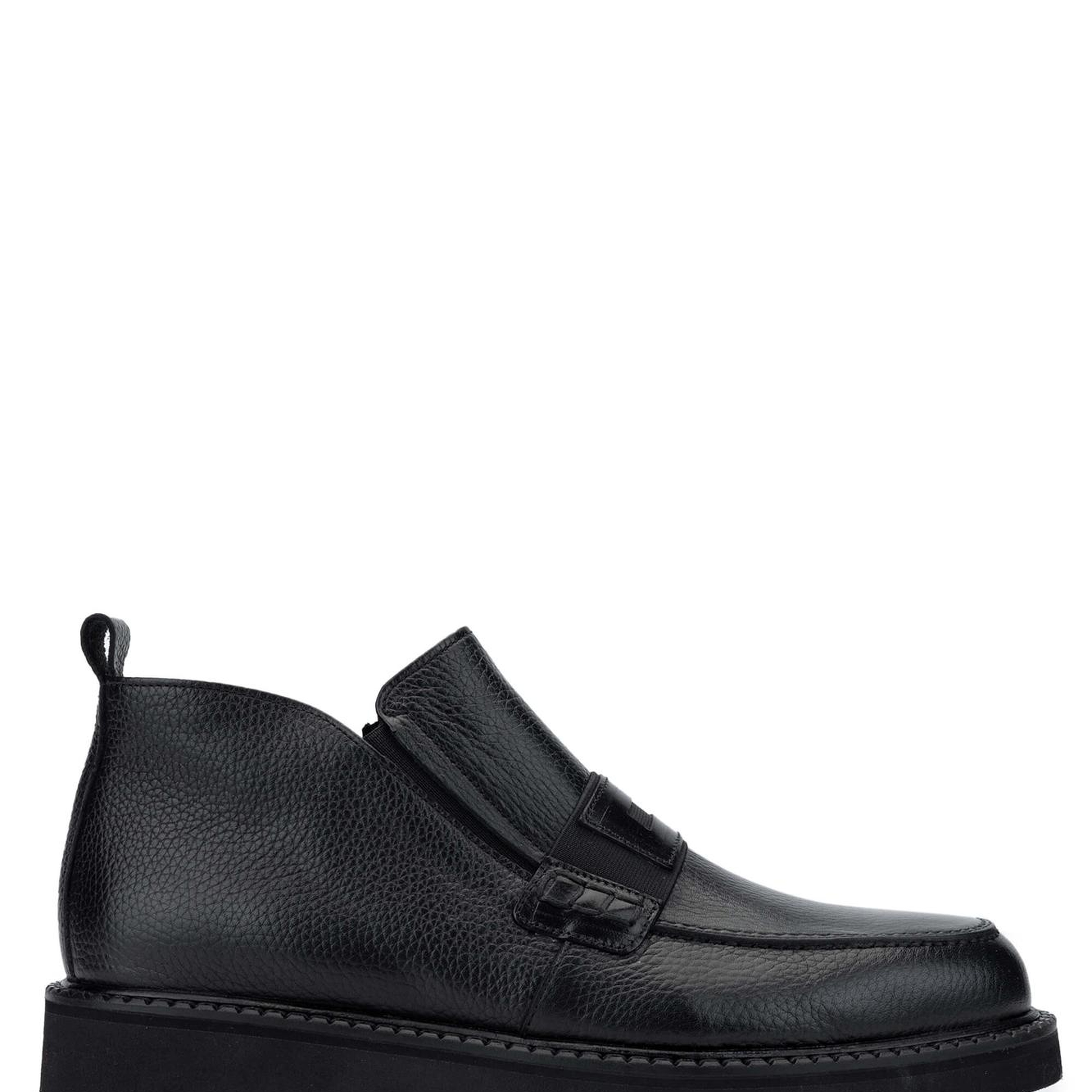 Tamer Tanca Erkek Hakiki Deri Siyah Klasik Bot