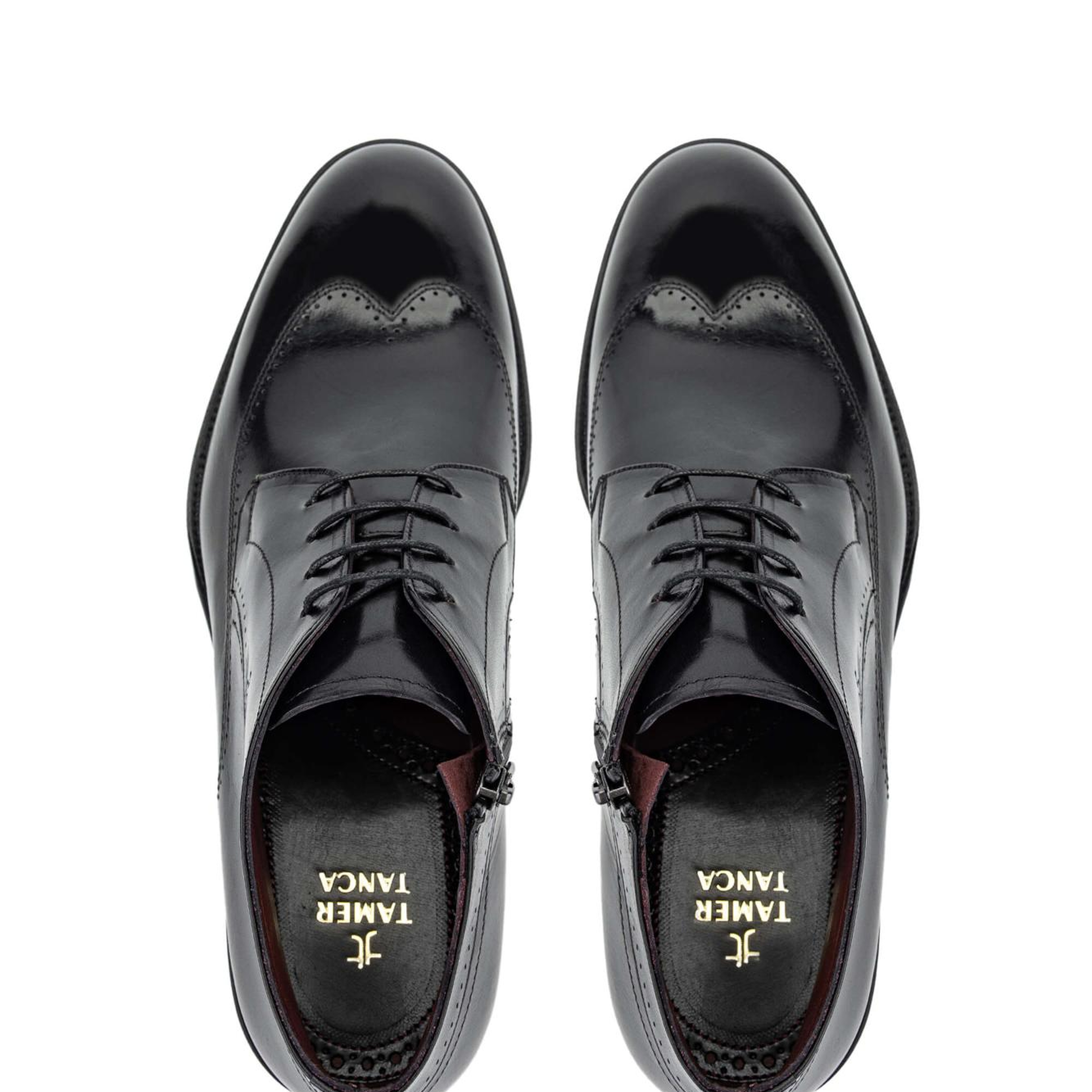 Tamer Tanca Erkek Hakiki Deri Siyah Klasik Bot