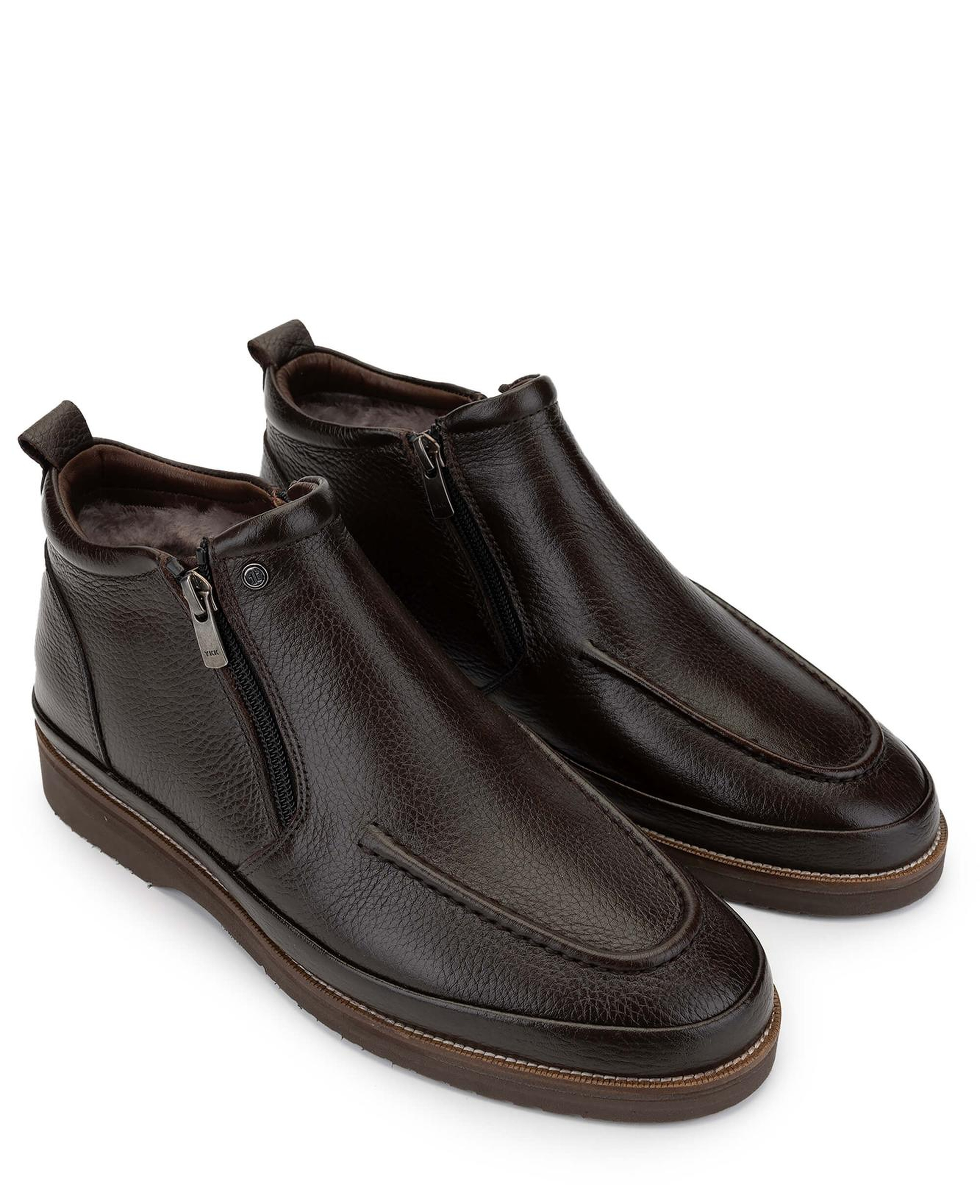 Tamer Tanca Erkek Hakiki Deri Kahverengi Casual Bot