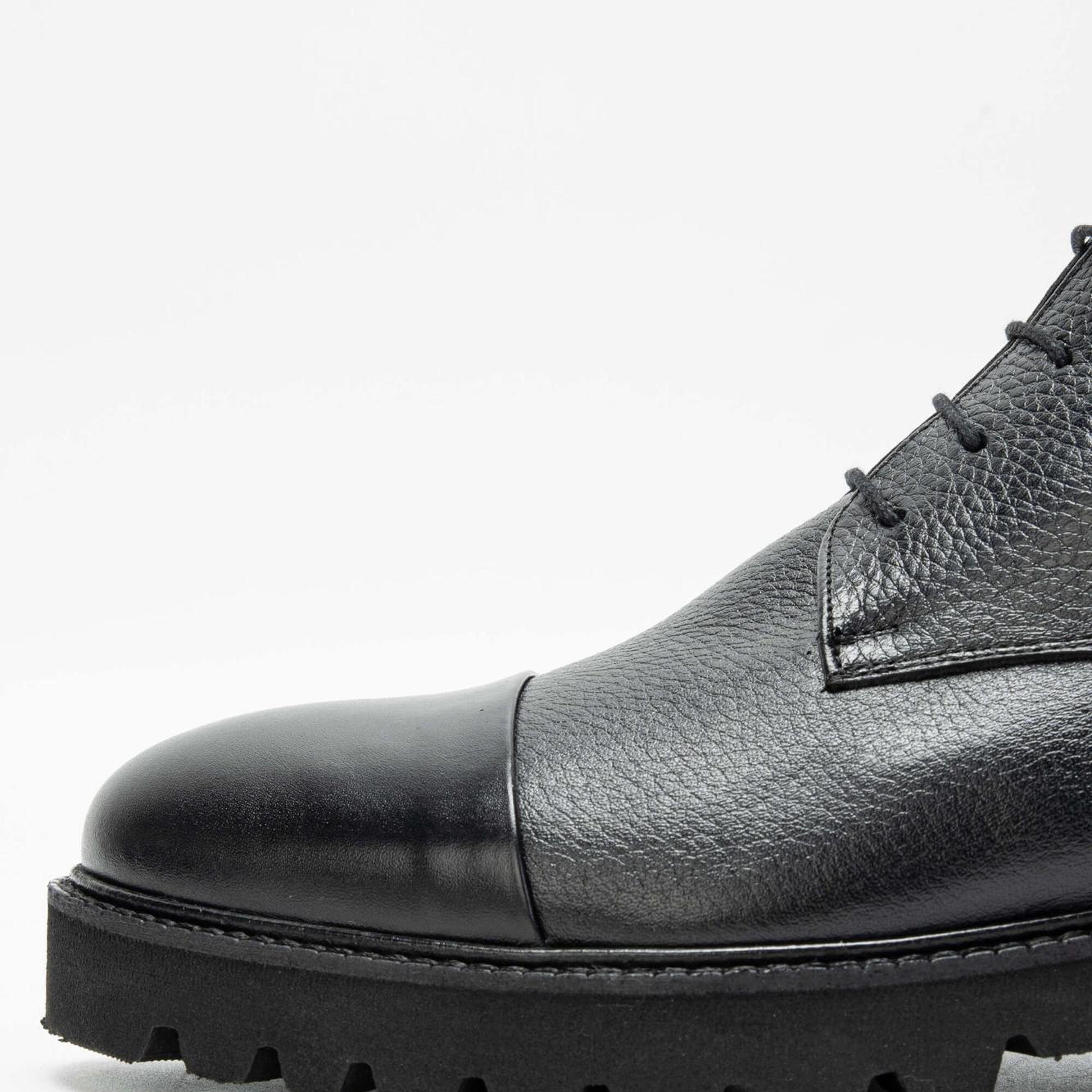 Tamer Tanca Erkek Hakiki Deri Siyah Casual Bot