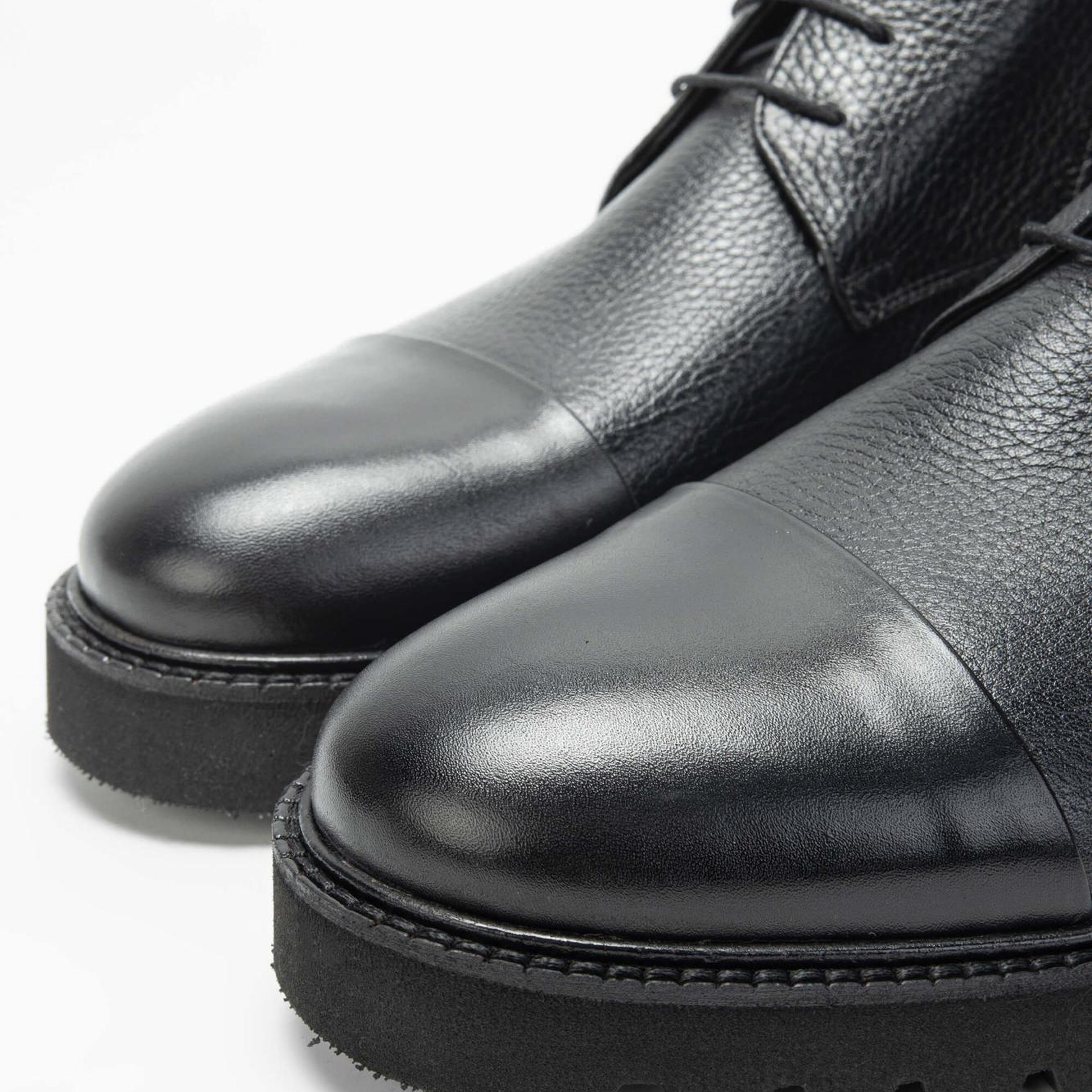 Tamer Tanca Erkek Hakiki Deri Siyah Casual Bot