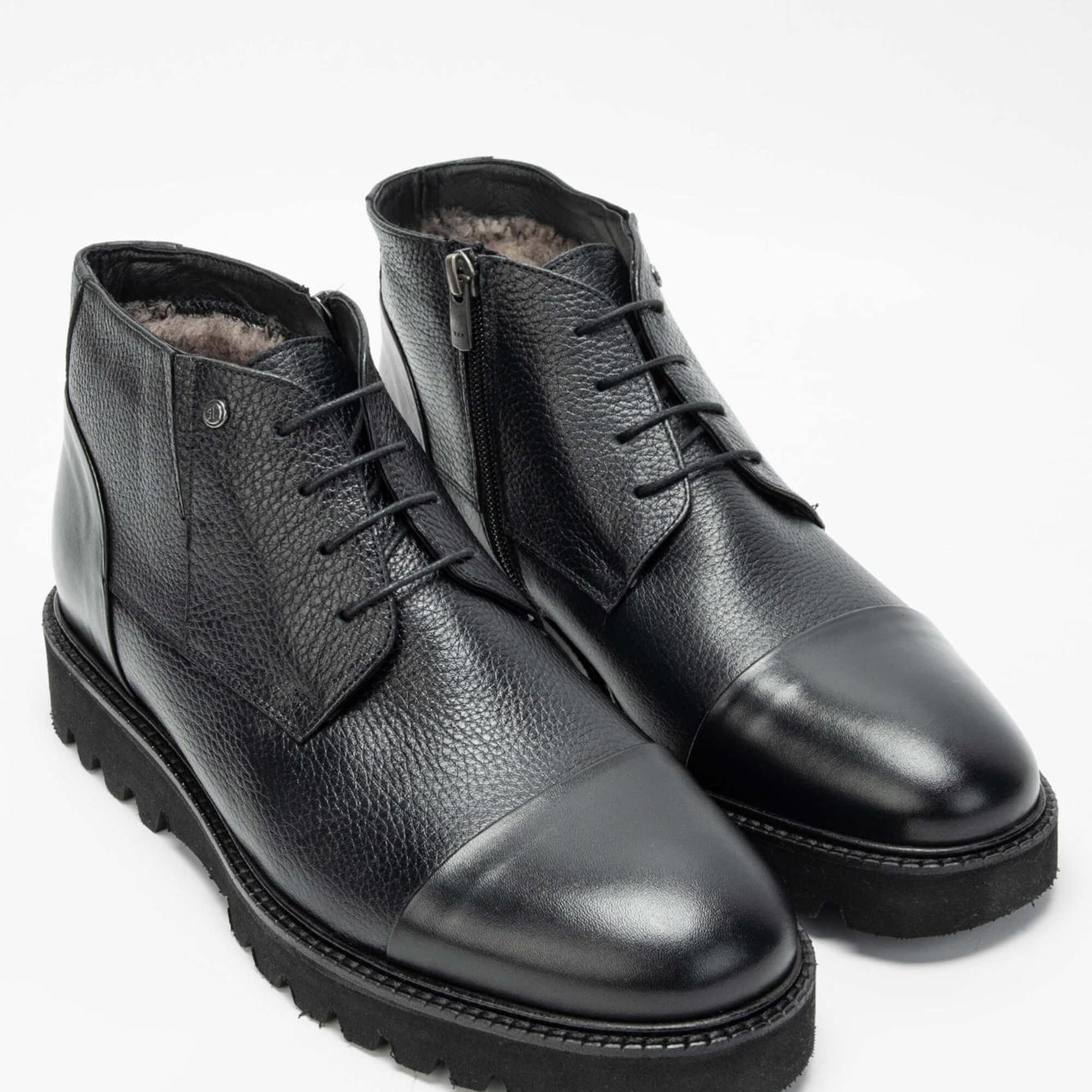 Tamer Tanca Erkek Hakiki Deri Siyah Casual Bot