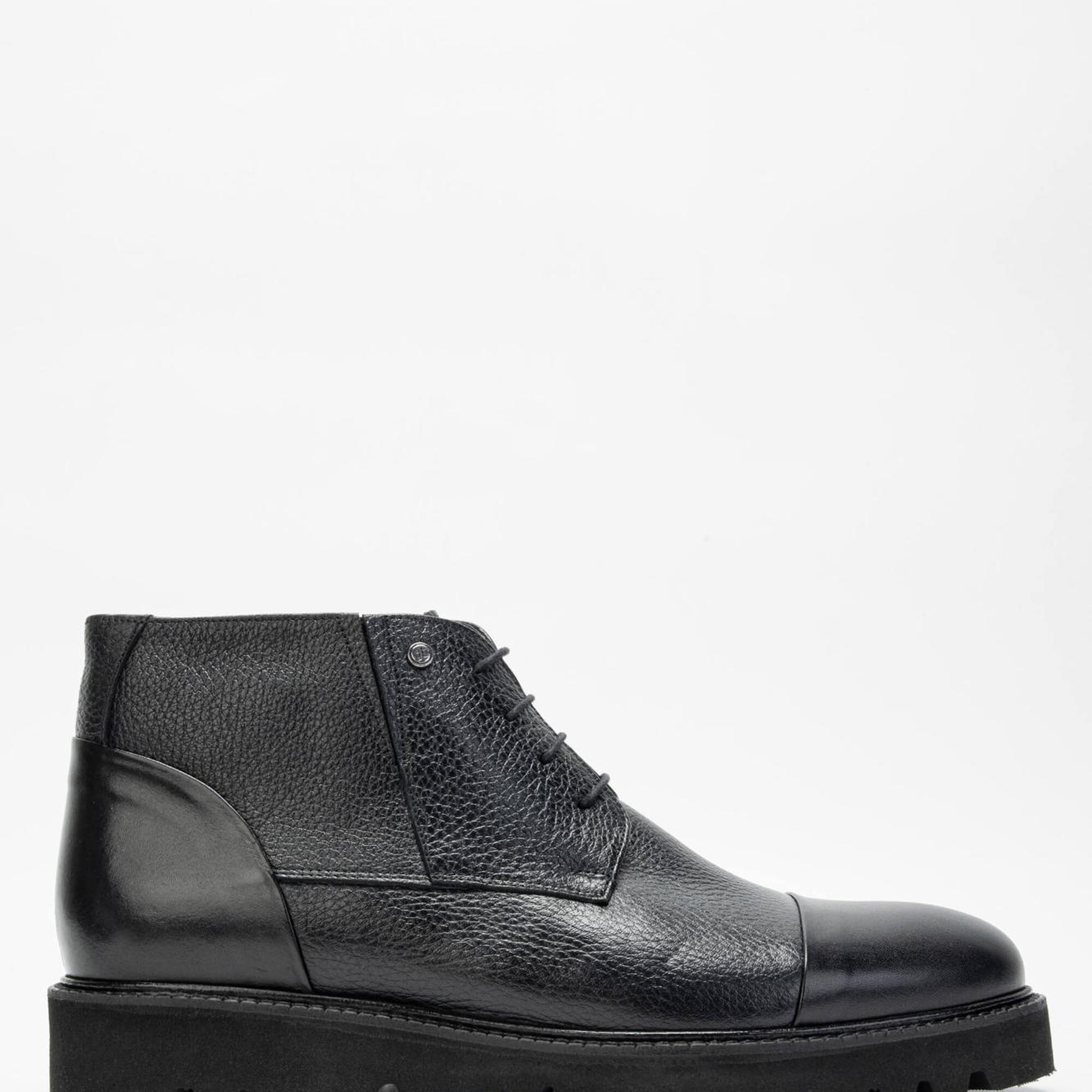 Tamer Tanca Erkek Hakiki Deri Siyah Casual Bot