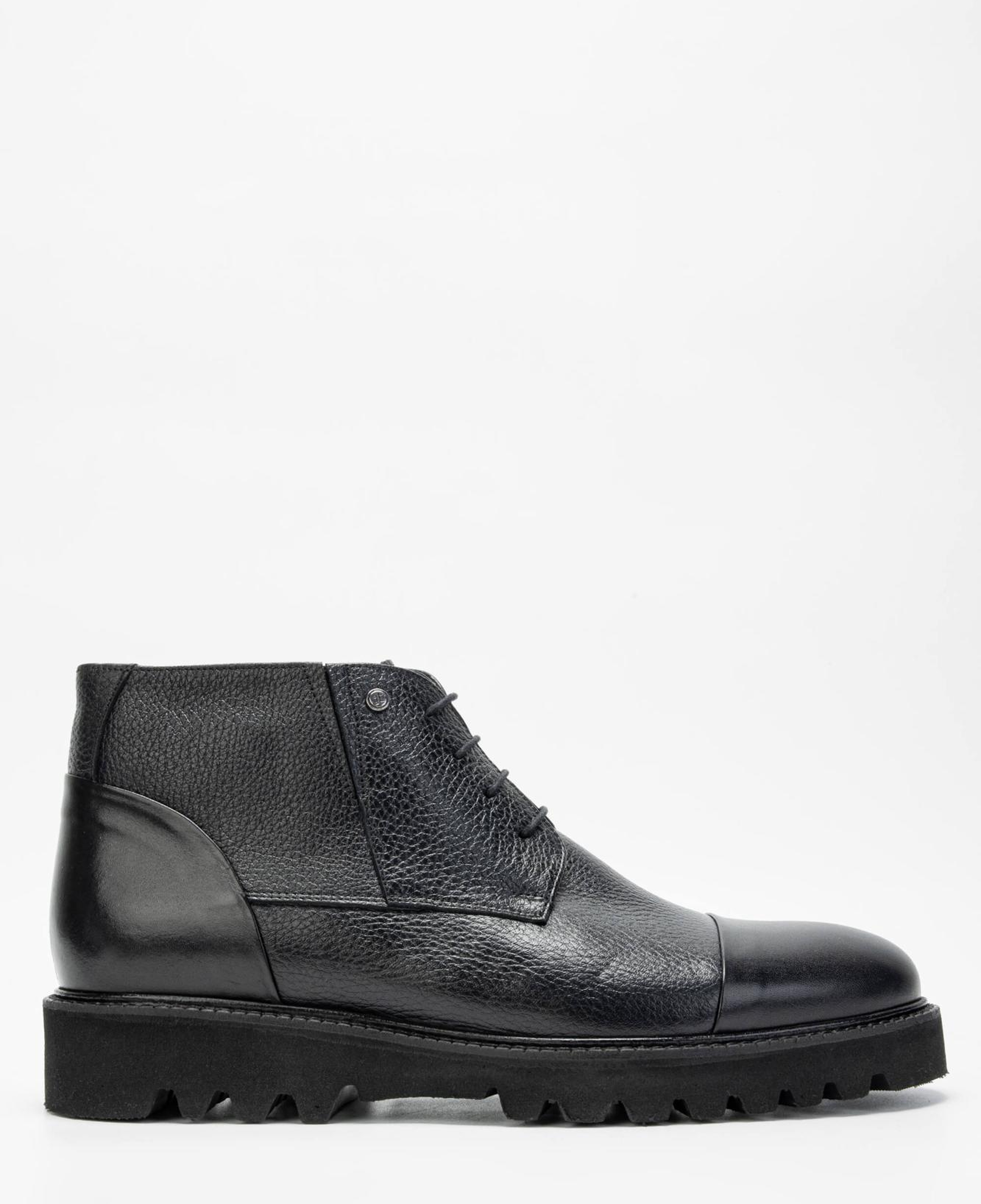 Tamer Tanca Erkek Hakiki Deri Siyah Casual Bot