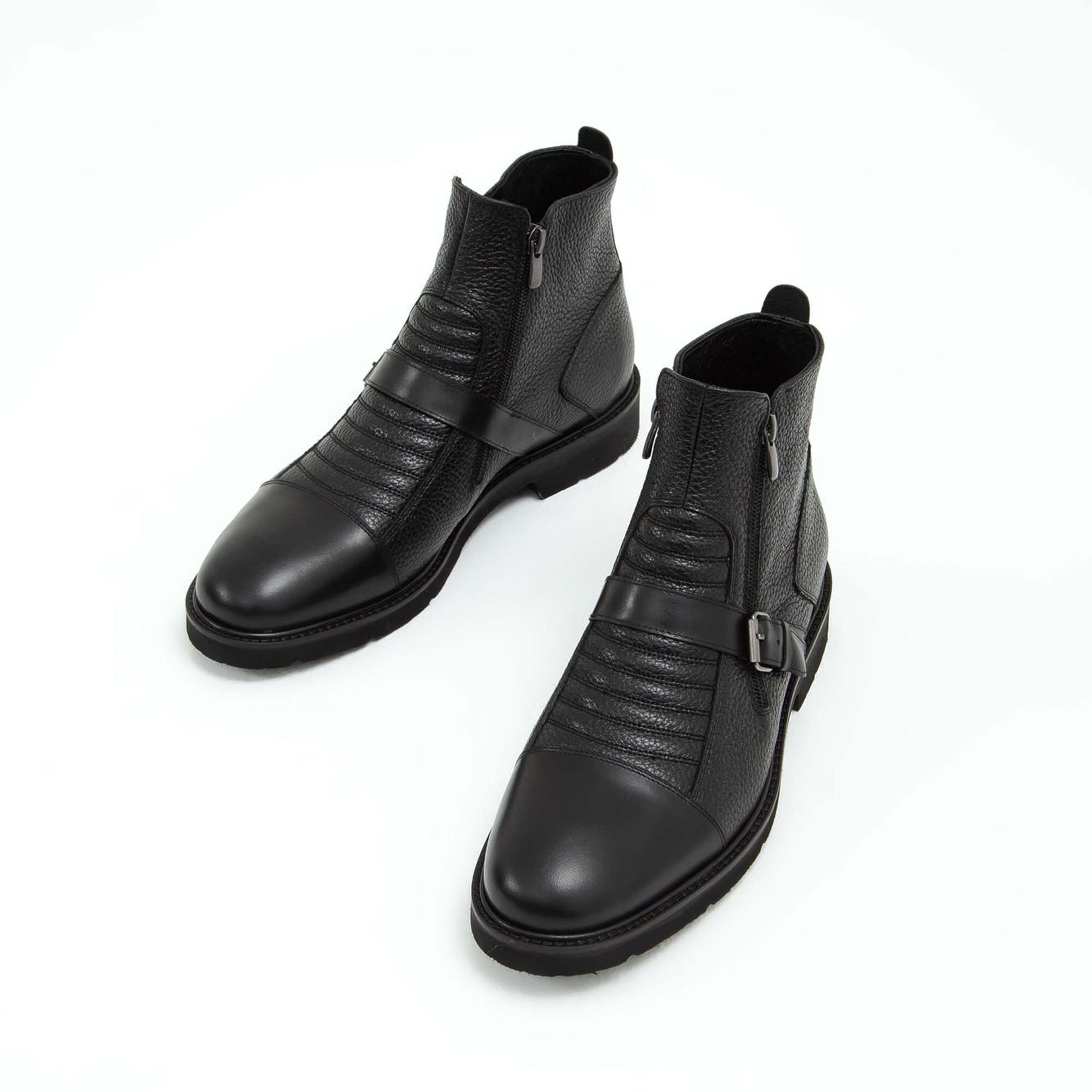 Tamer Tanca Erkek Hakiki Deri Siyah Klasik Bot