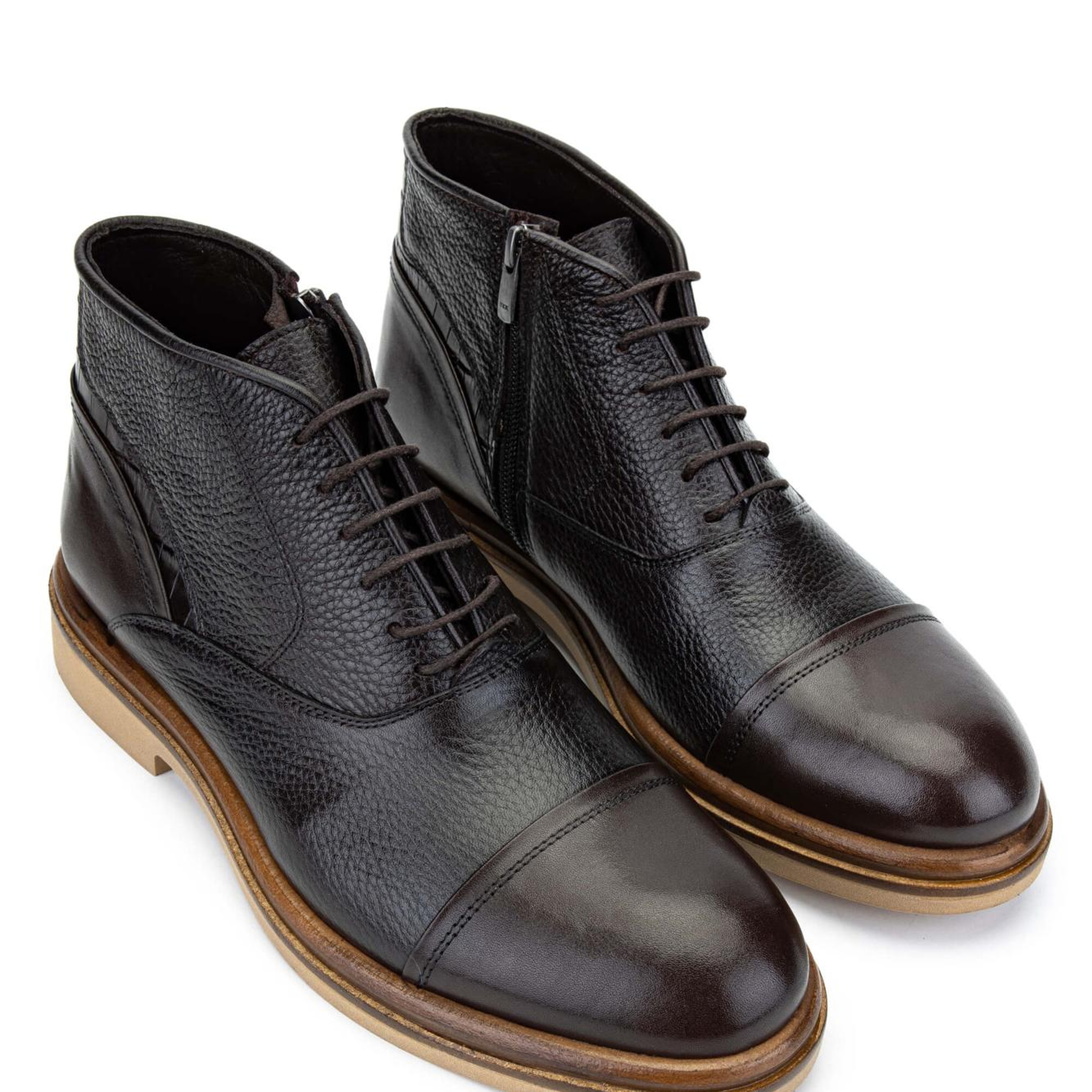 Tamer Tanca Erkek Hakiki Deri Kahverengi Casual Bot