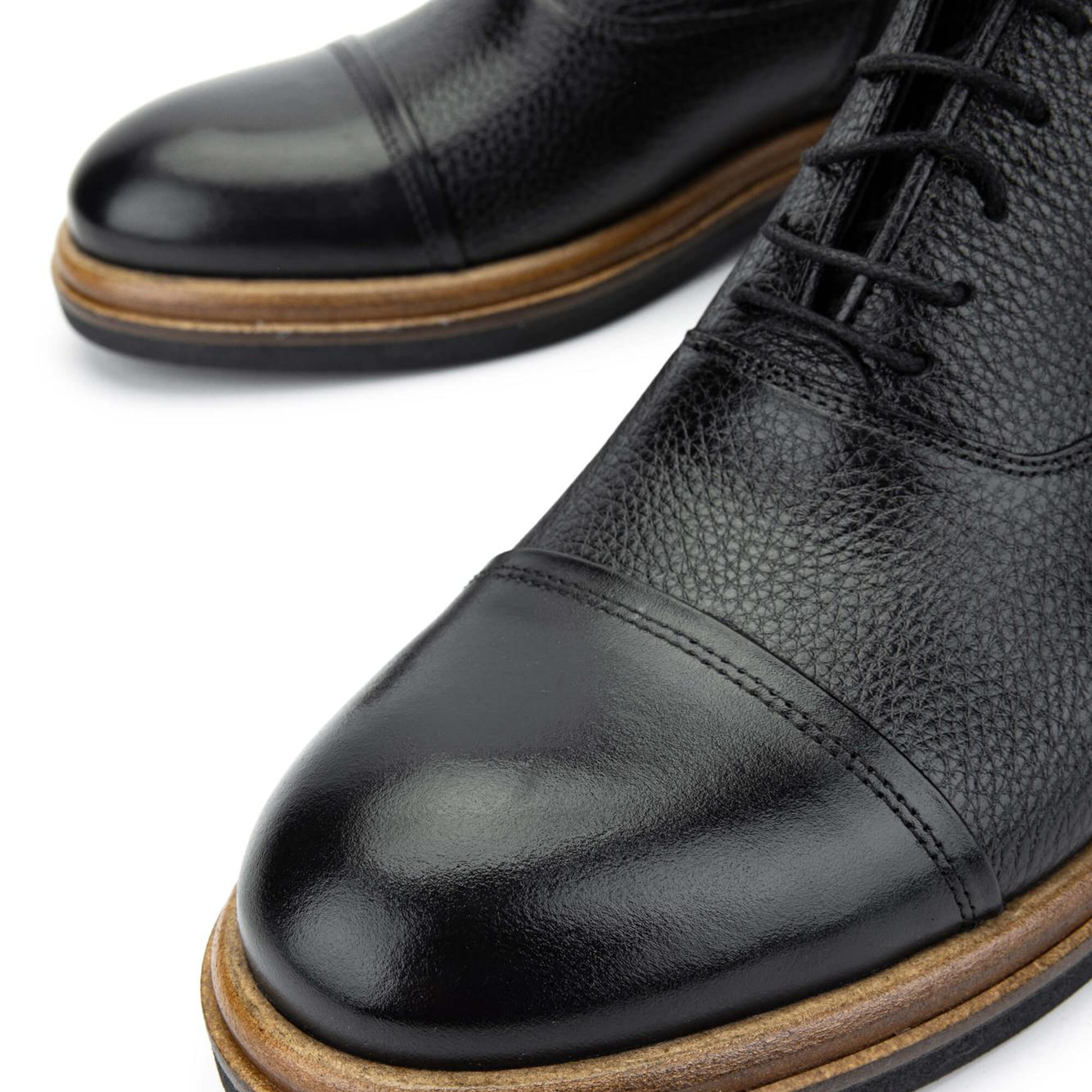 Tamer Tanca Erkek Hakiki Deri Siyah Casual Bot