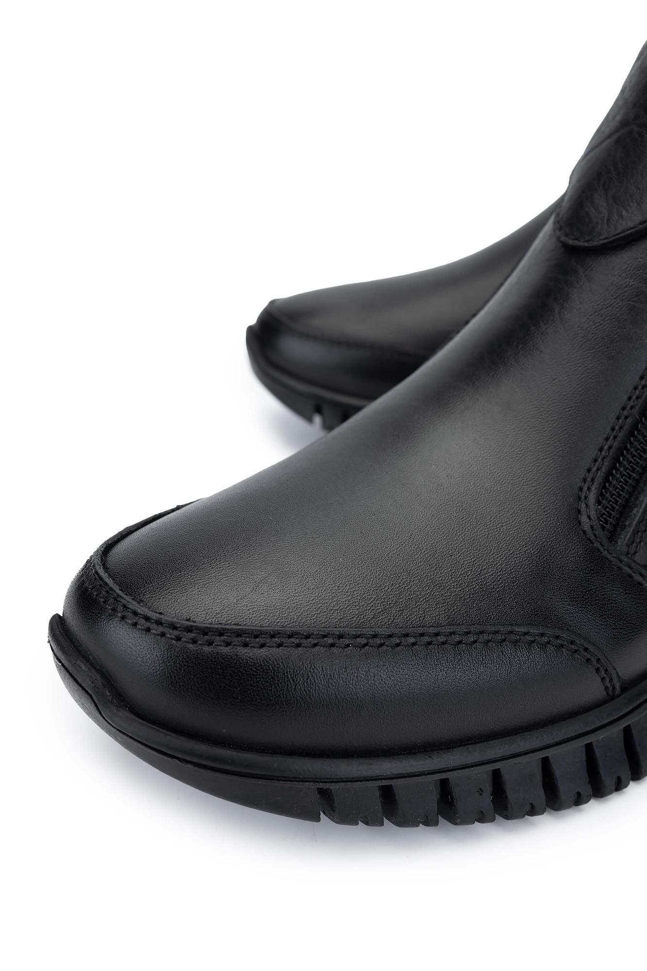 Tamer Tanca Kadın Hakiki Deri Siyah Deri Casual Bot