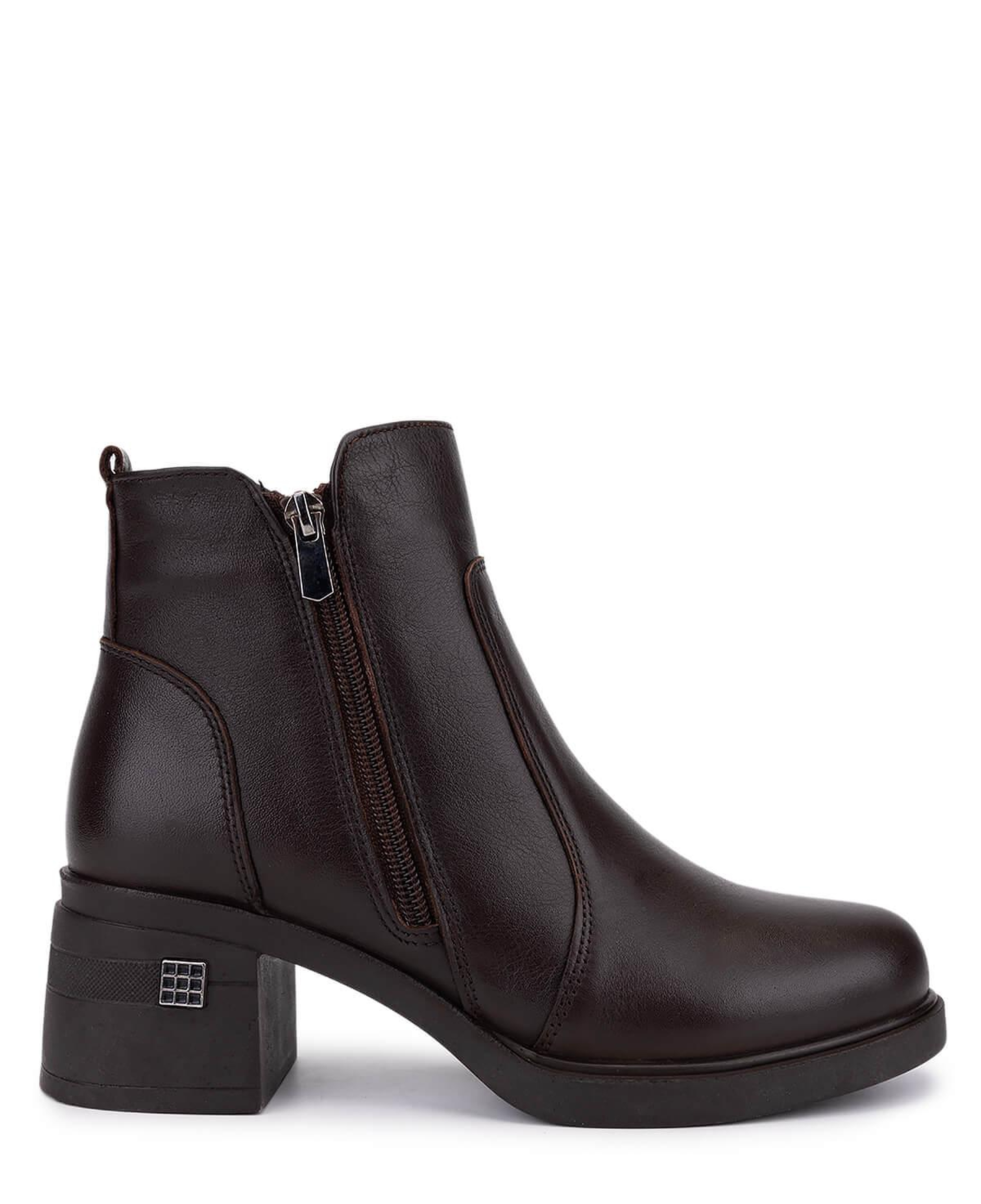 Tamer Tanca Kadın Hakiki Deri Kahverengi Topuklu Bot