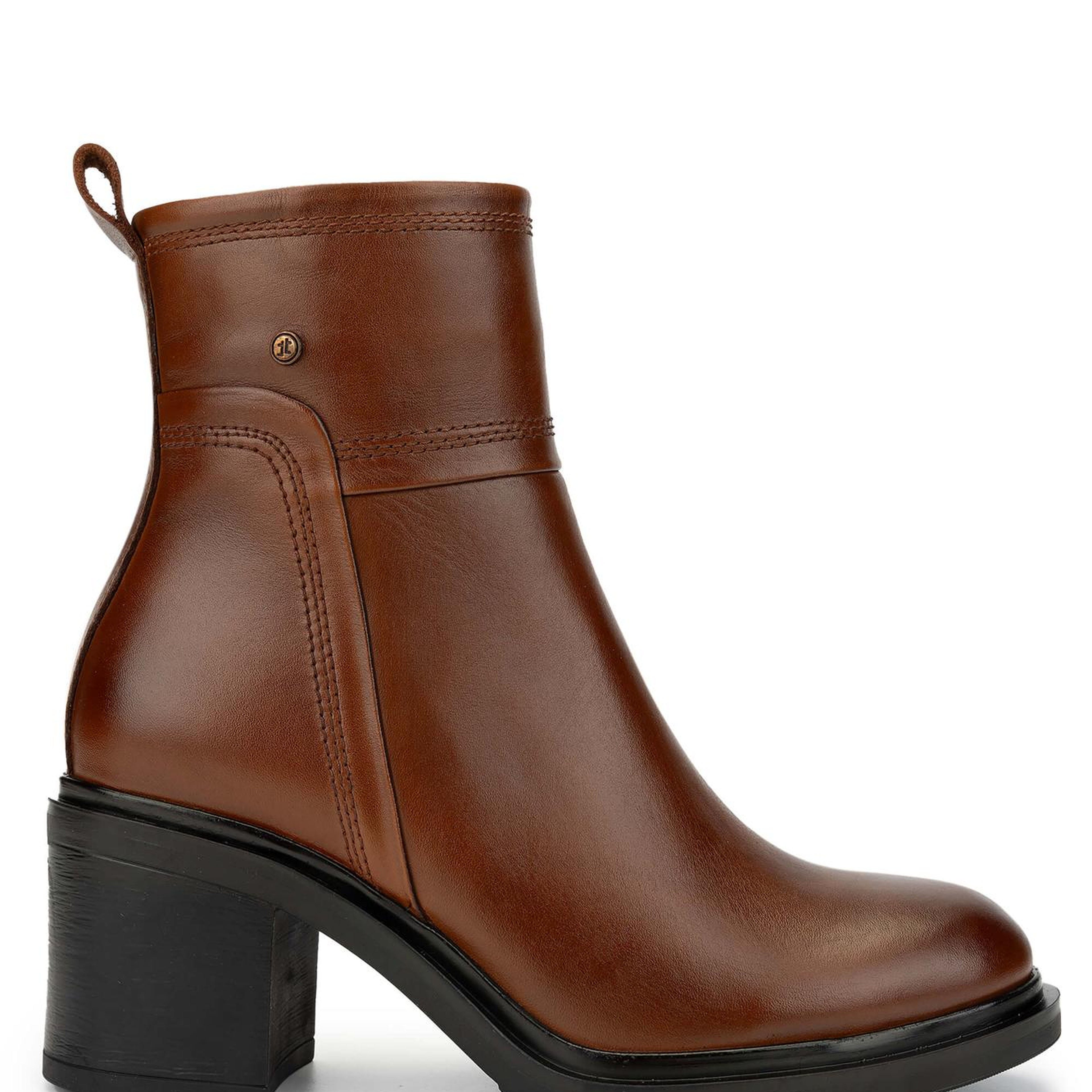 Tamer Tanca Kadın Hakiki Deri Taba Deri Topuklu Bot