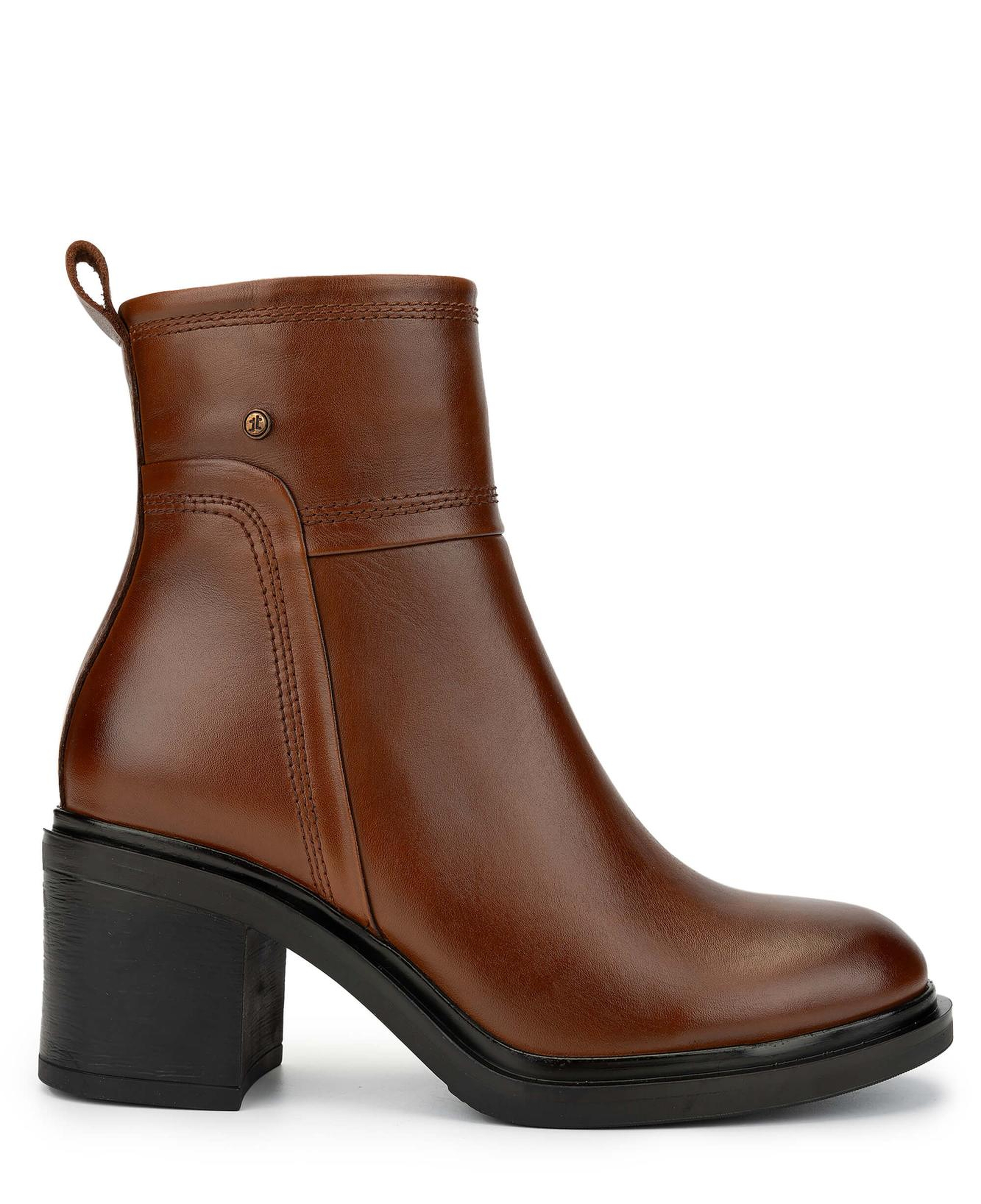 Tamer Tanca Kadın Hakiki Deri Taba Deri Topuklu Bot