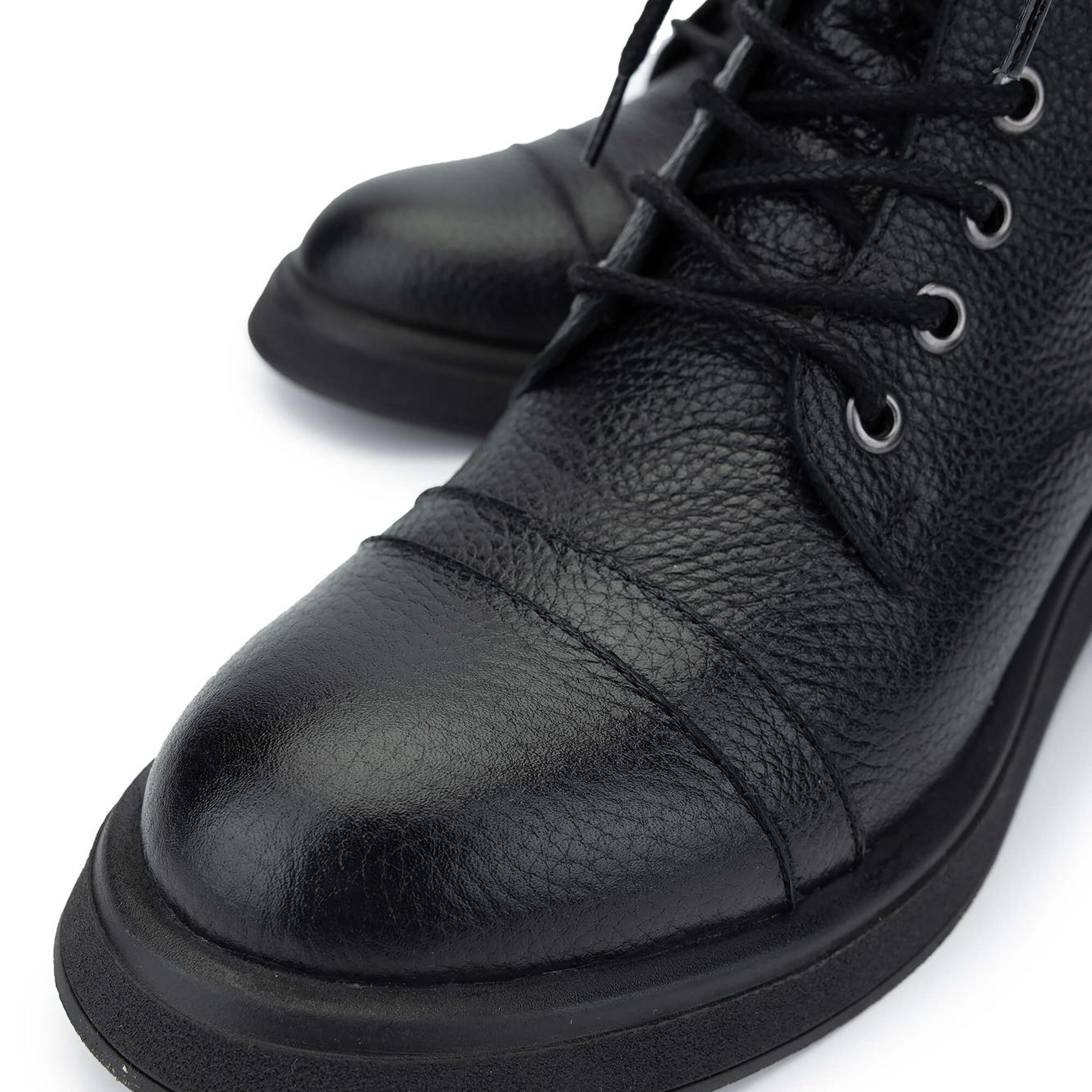 Tamer Tanca Kadın Hakiki Deri Siyah Floter Casual Bot