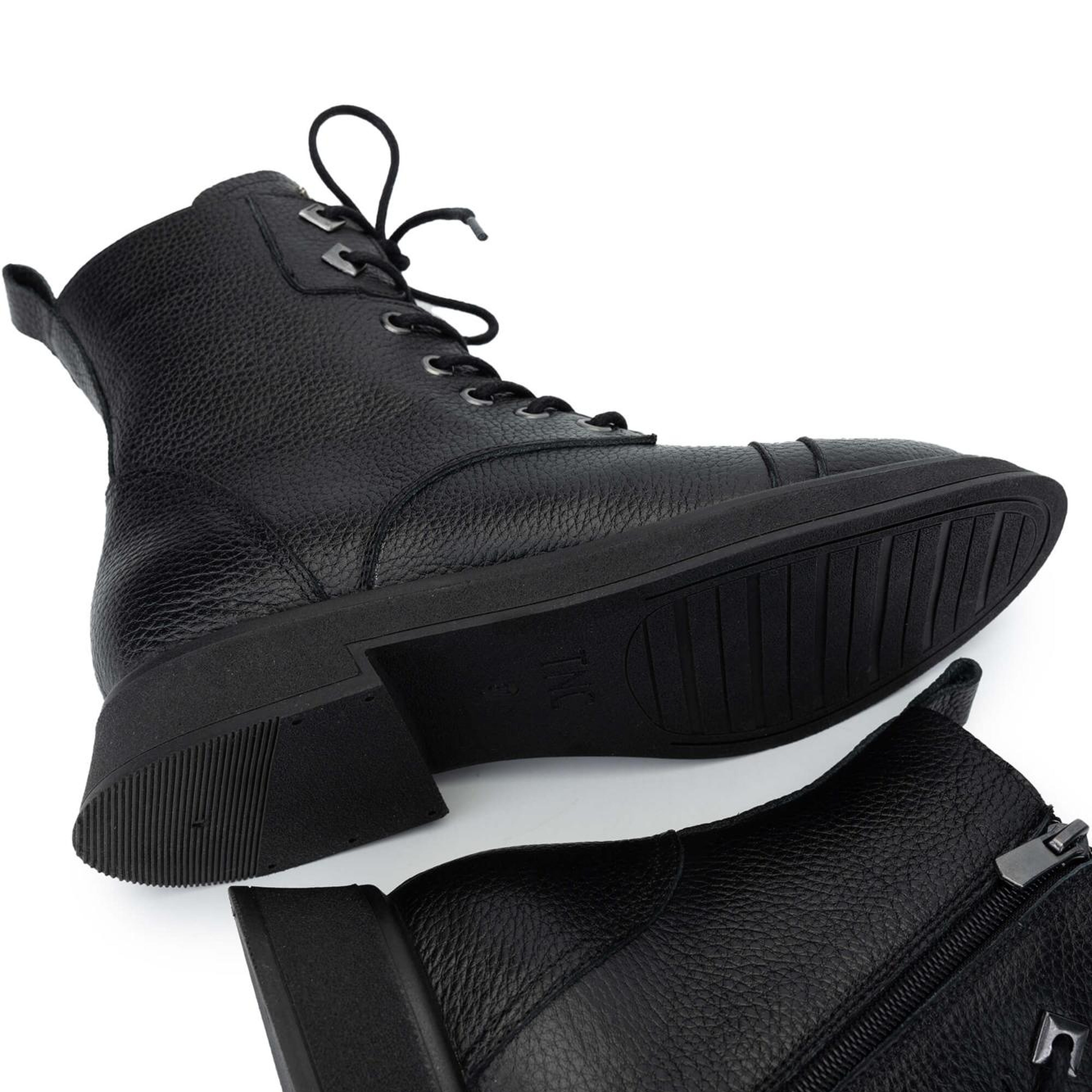 Tamer Tanca Kadın Hakiki Deri Siyah Floter Casual Bot