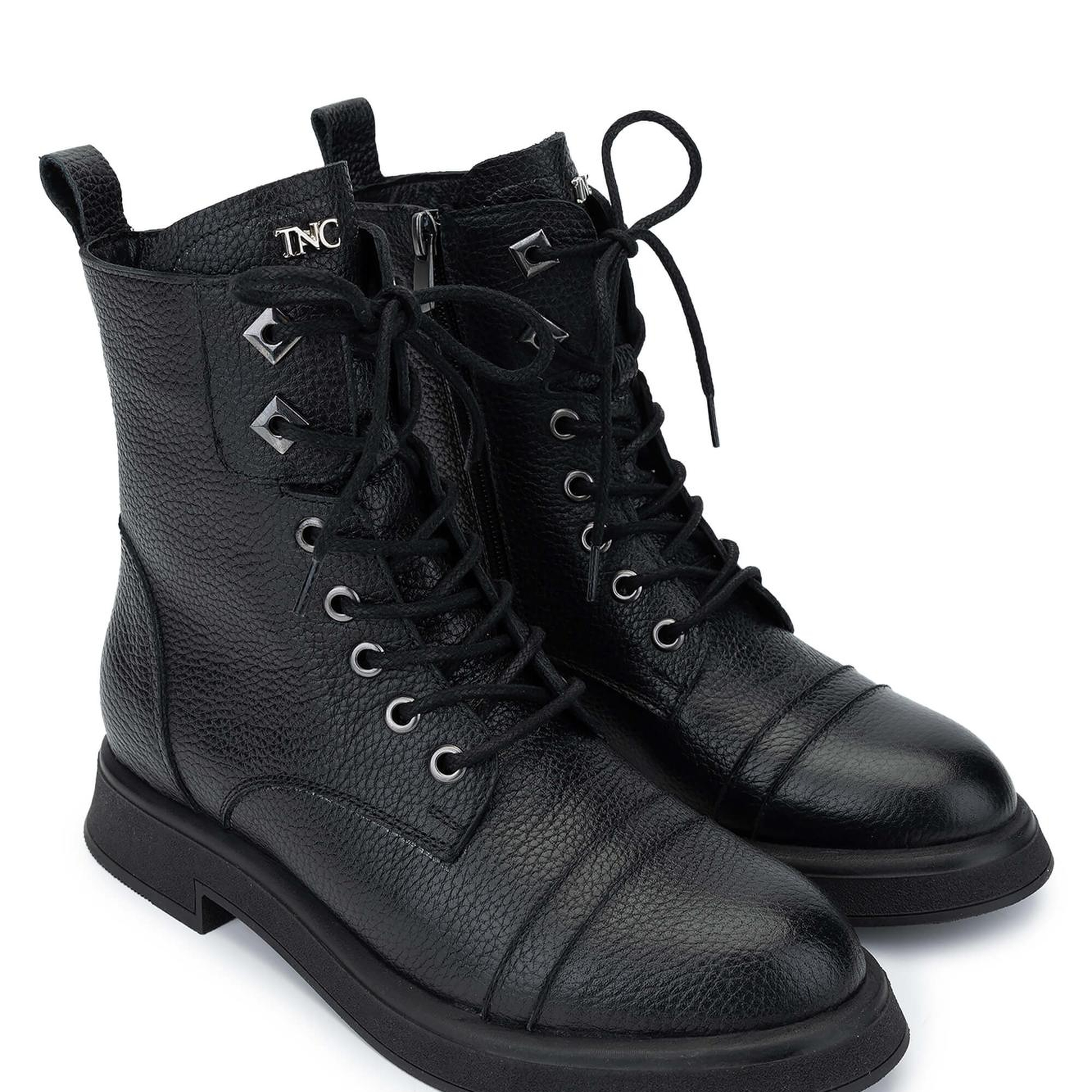 Tamer Tanca Kadın Hakiki Deri Siyah Floter Casual Bot