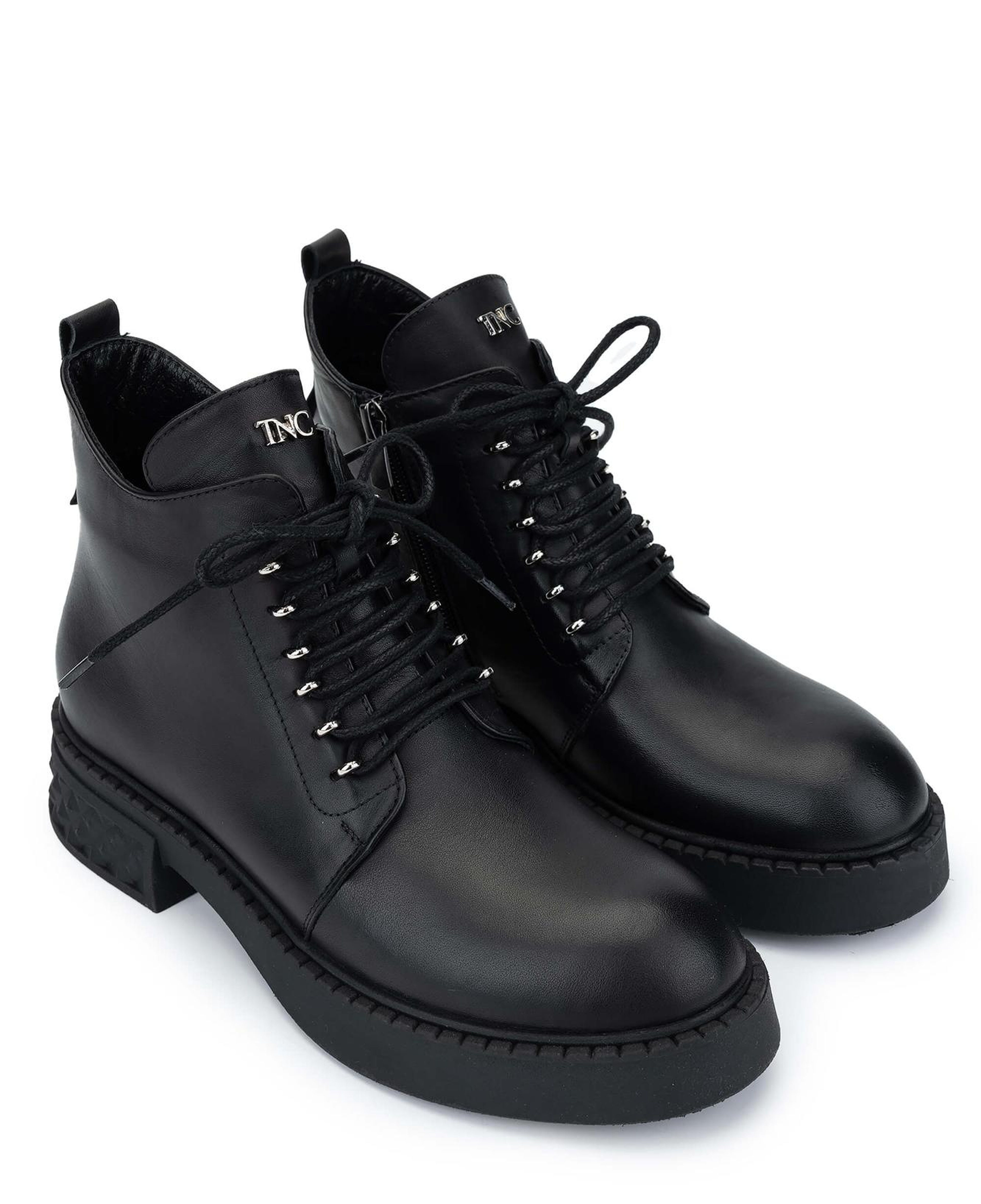 Tamer Tanca Kadın Hakiki Deri Siyah Deri Casual Bot