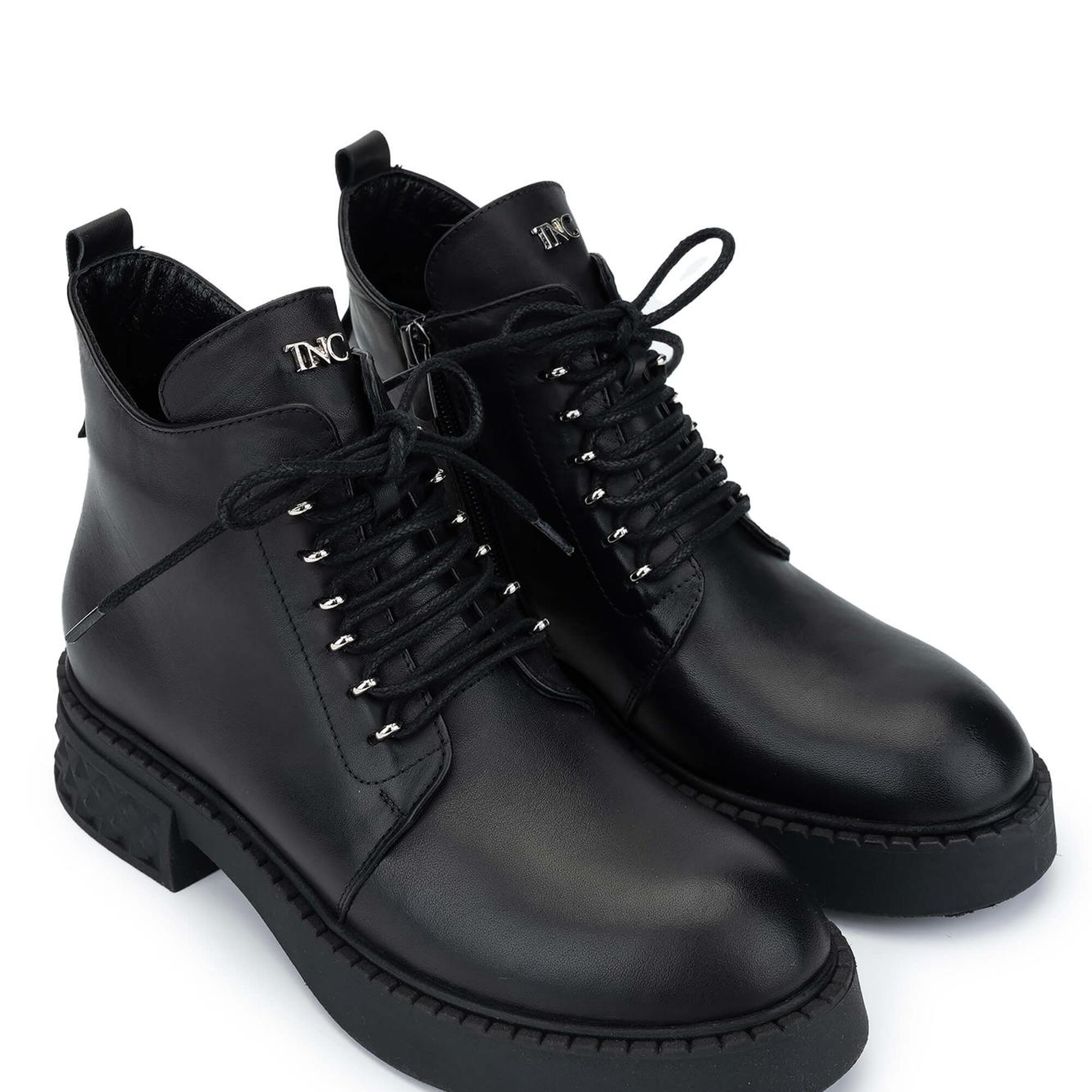 Tamer Tanca Kadın Hakiki Deri Siyah Deri Casual Bot