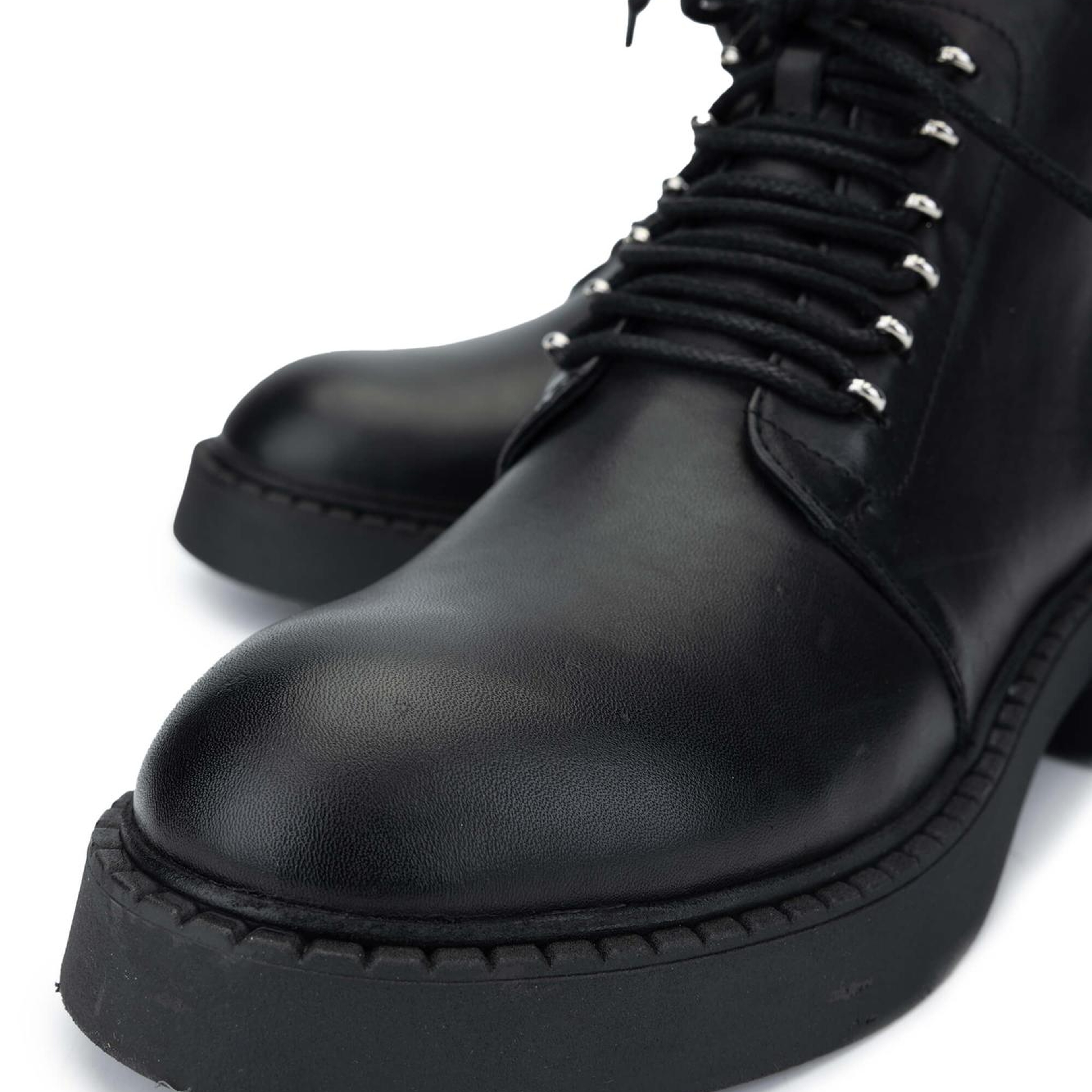 Tamer Tanca Kadın Hakiki Deri Siyah Deri Casual Bot