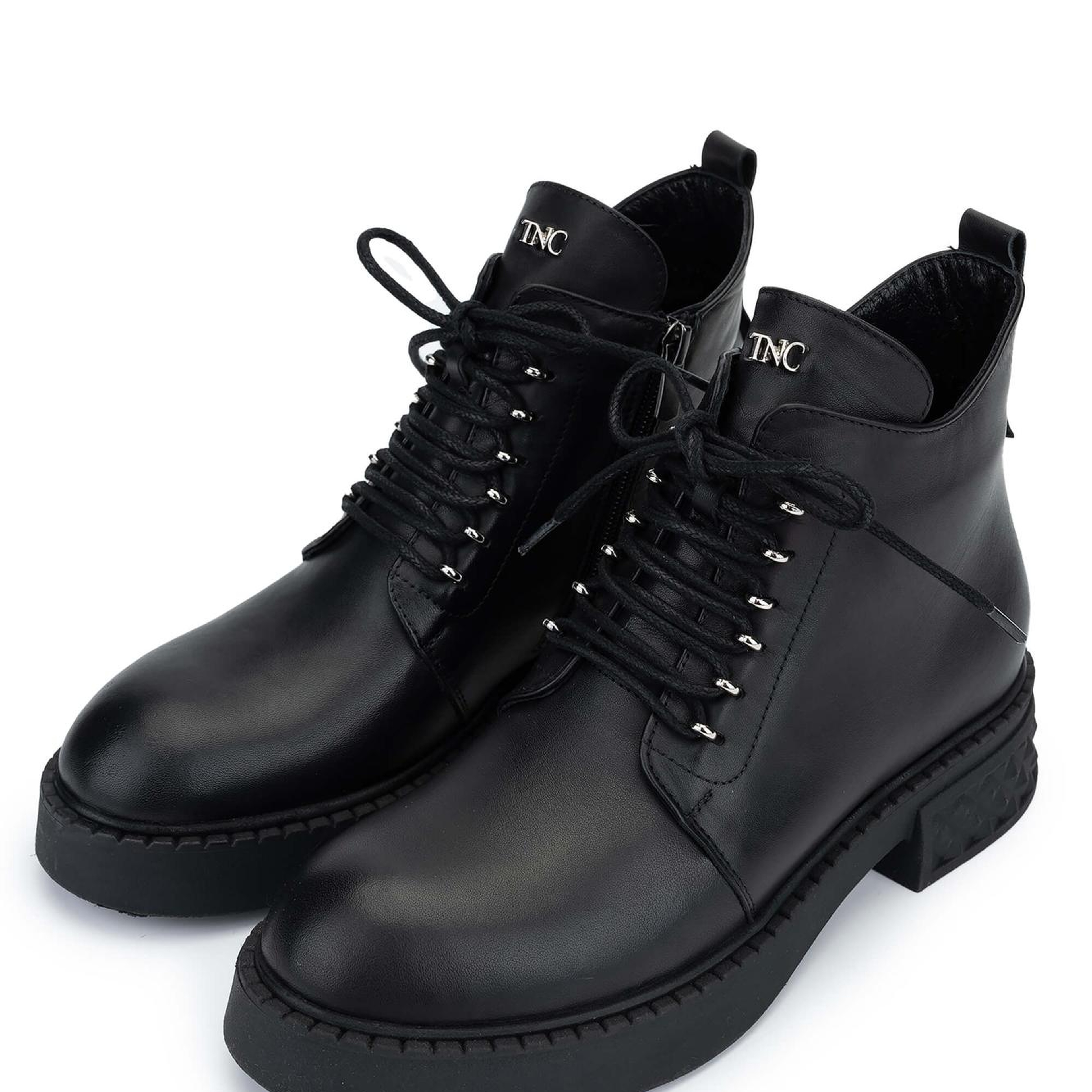 Tamer Tanca Kadın Hakiki Deri Siyah Deri Casual Bot