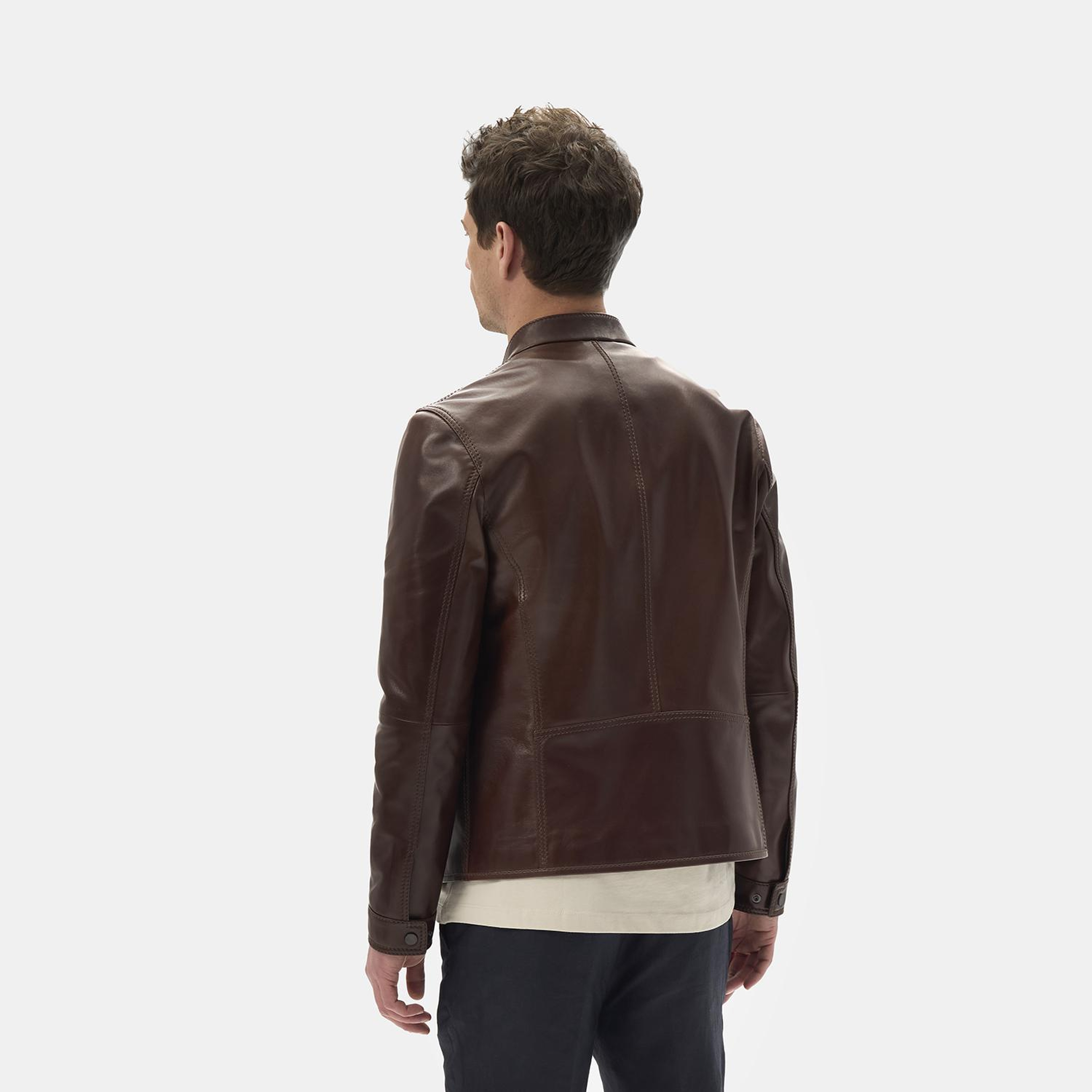 Dyami Kahve Erkek Deri Mont