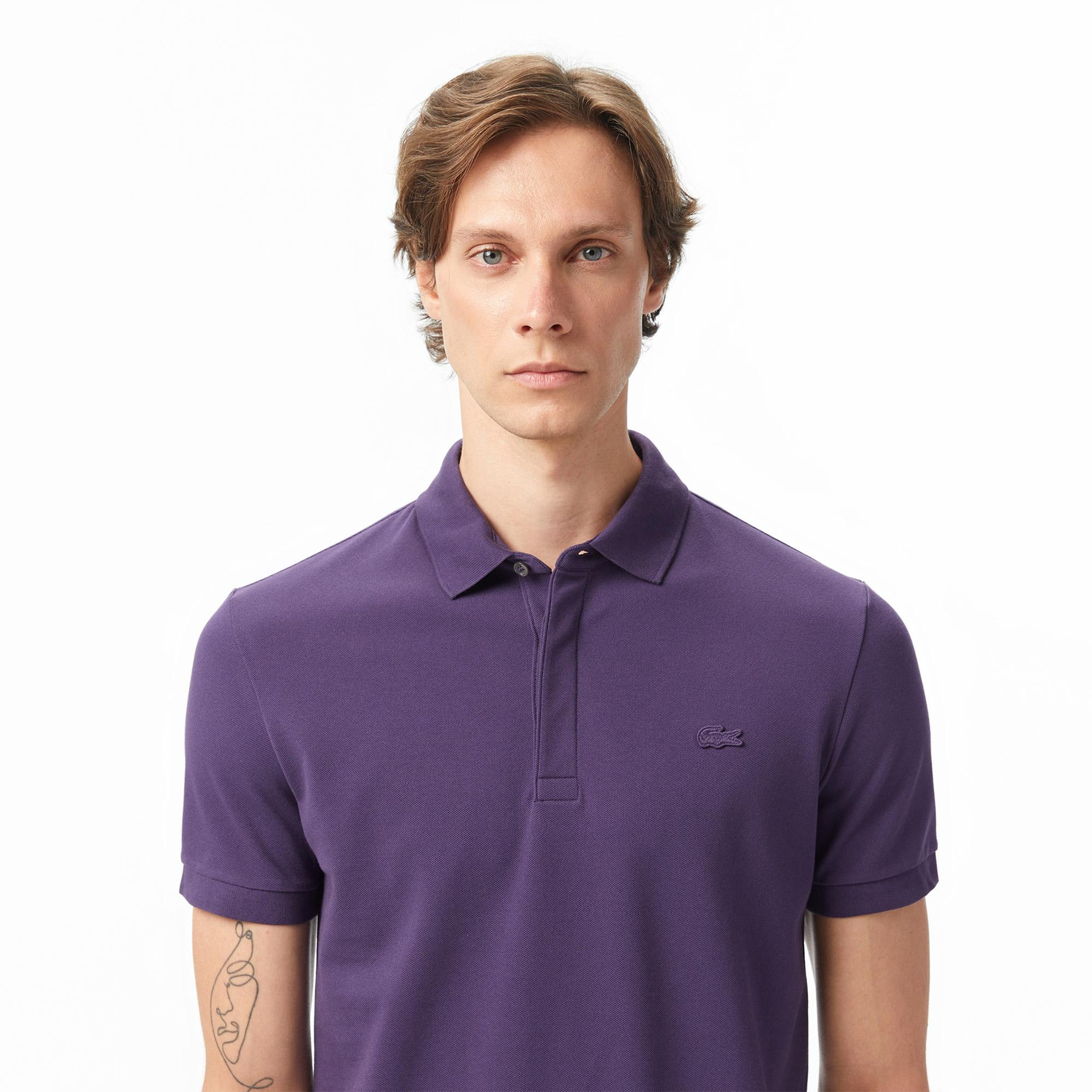 Lacoste Paris Erkek Regular Fit Mor Polo