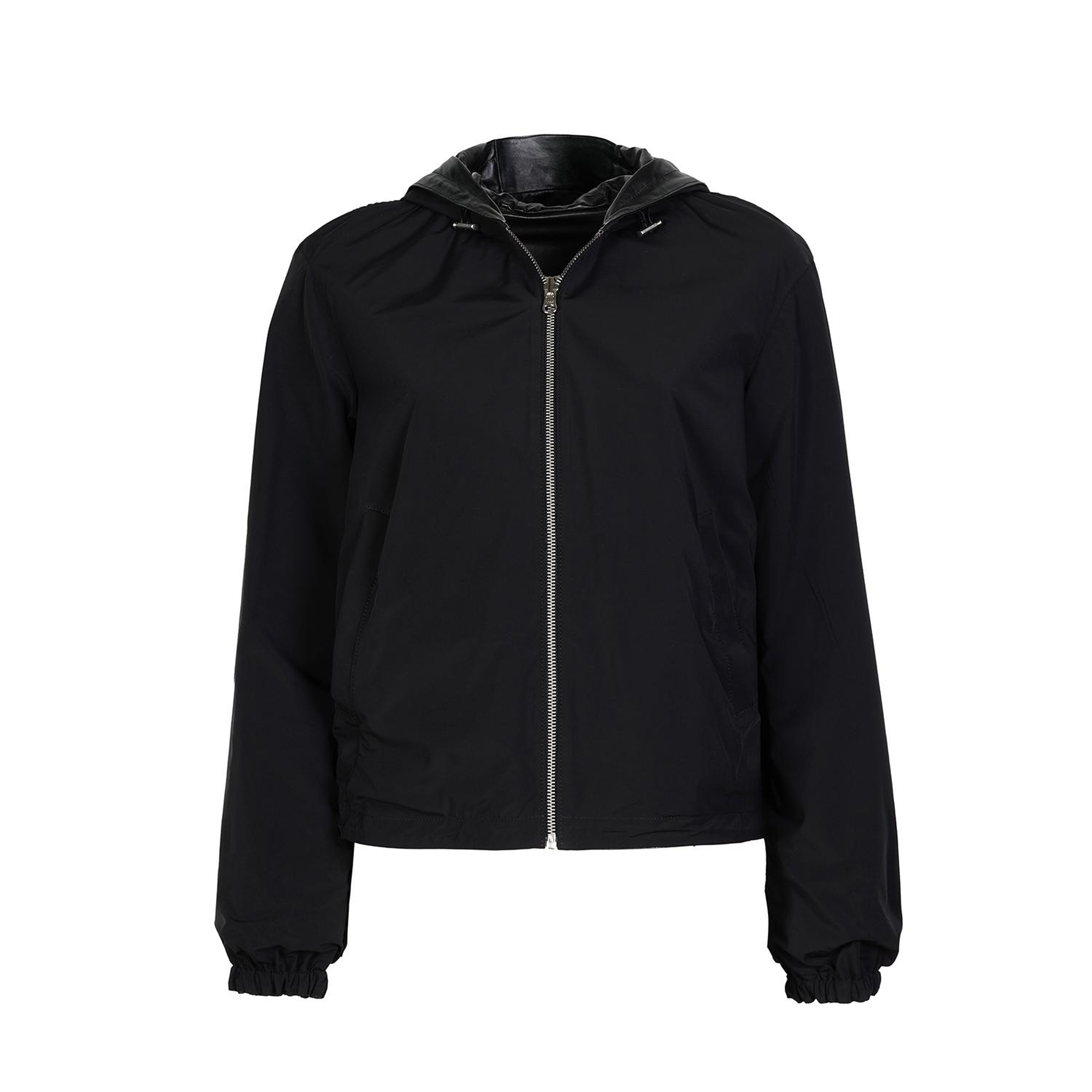 Alette Siyah Kadın Çift Taraflı Bomber Deri Ceket