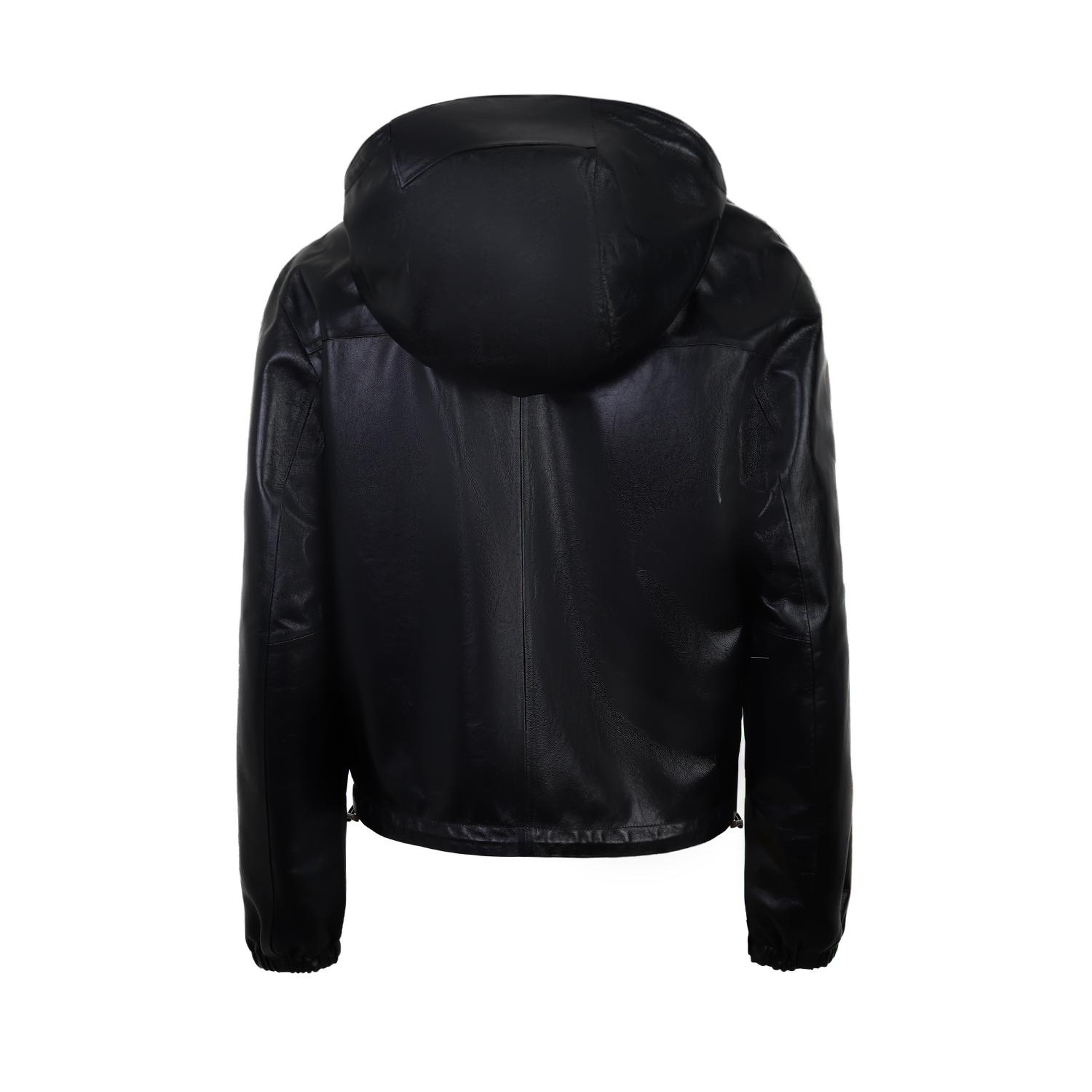 Alette Siyah Kadın Çift Taraflı Bomber Deri Ceket