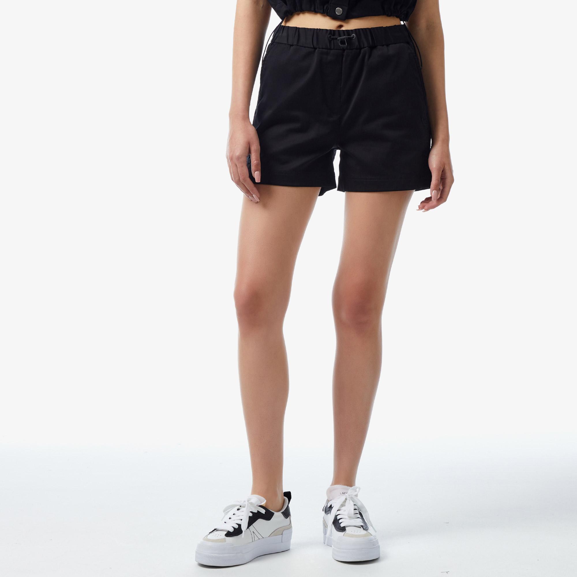 Lacoste Kadın Regular Fit Siyah Şort