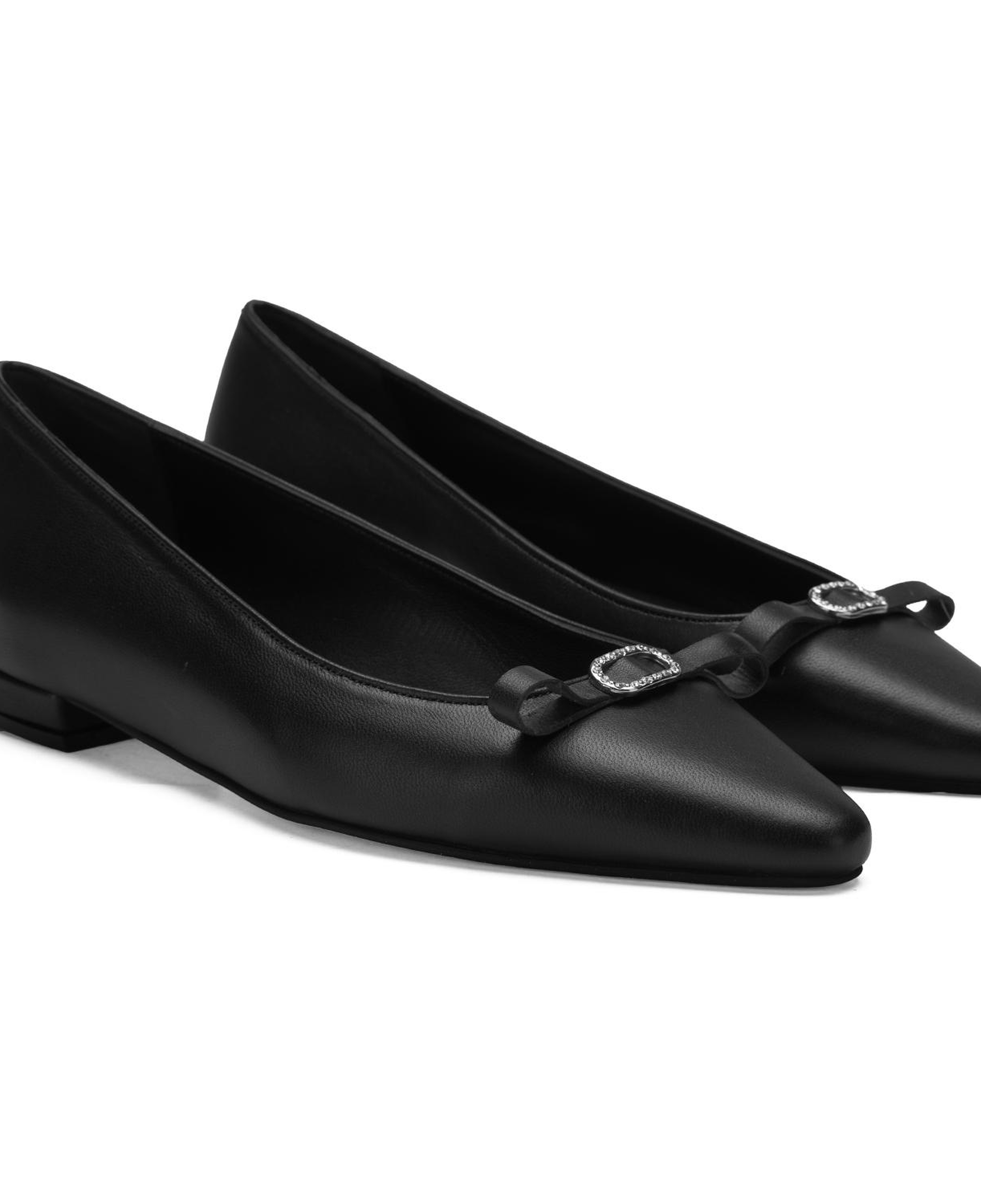 Kadın Siyah Deri Babet