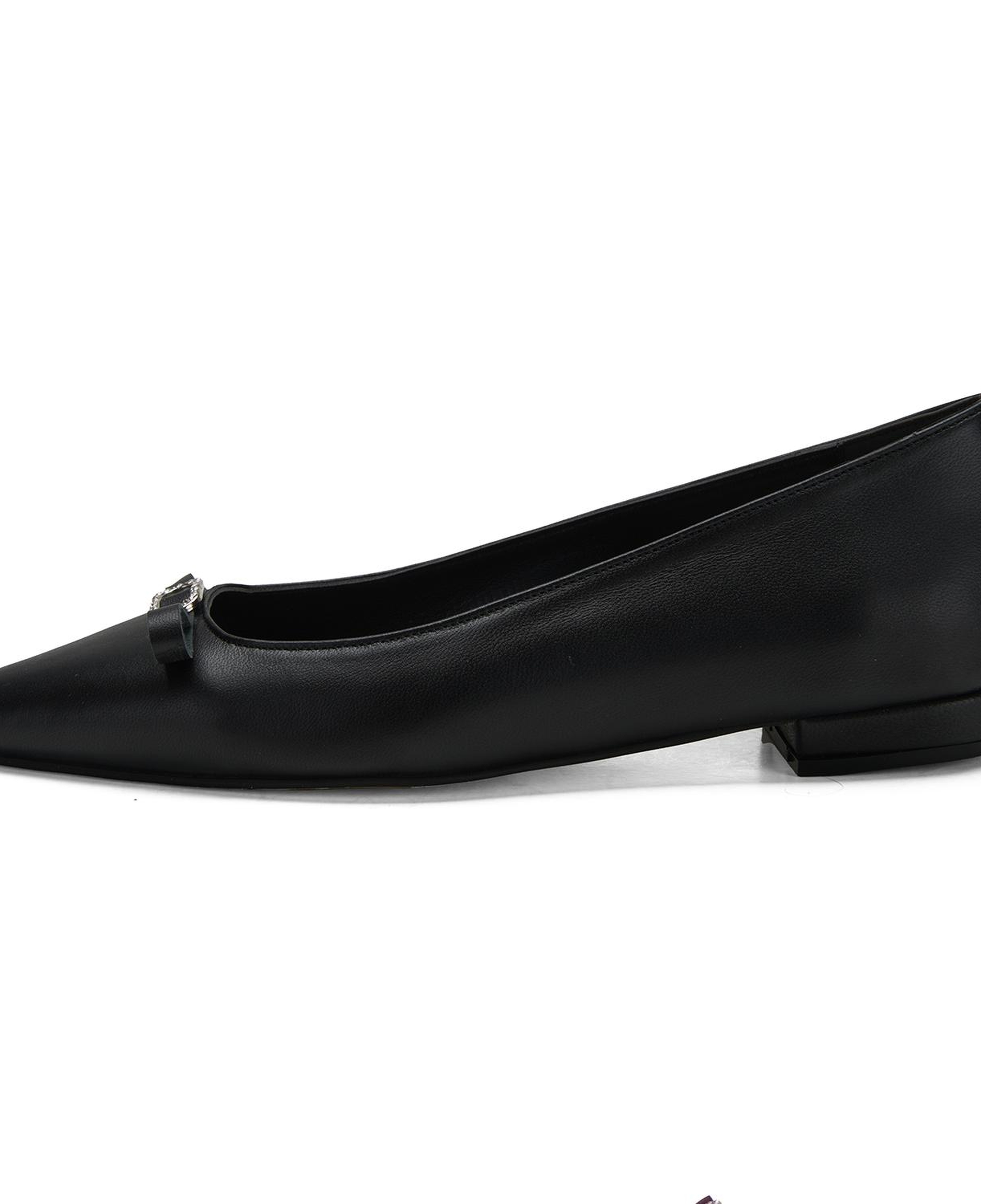 Kadın Siyah Deri Babet